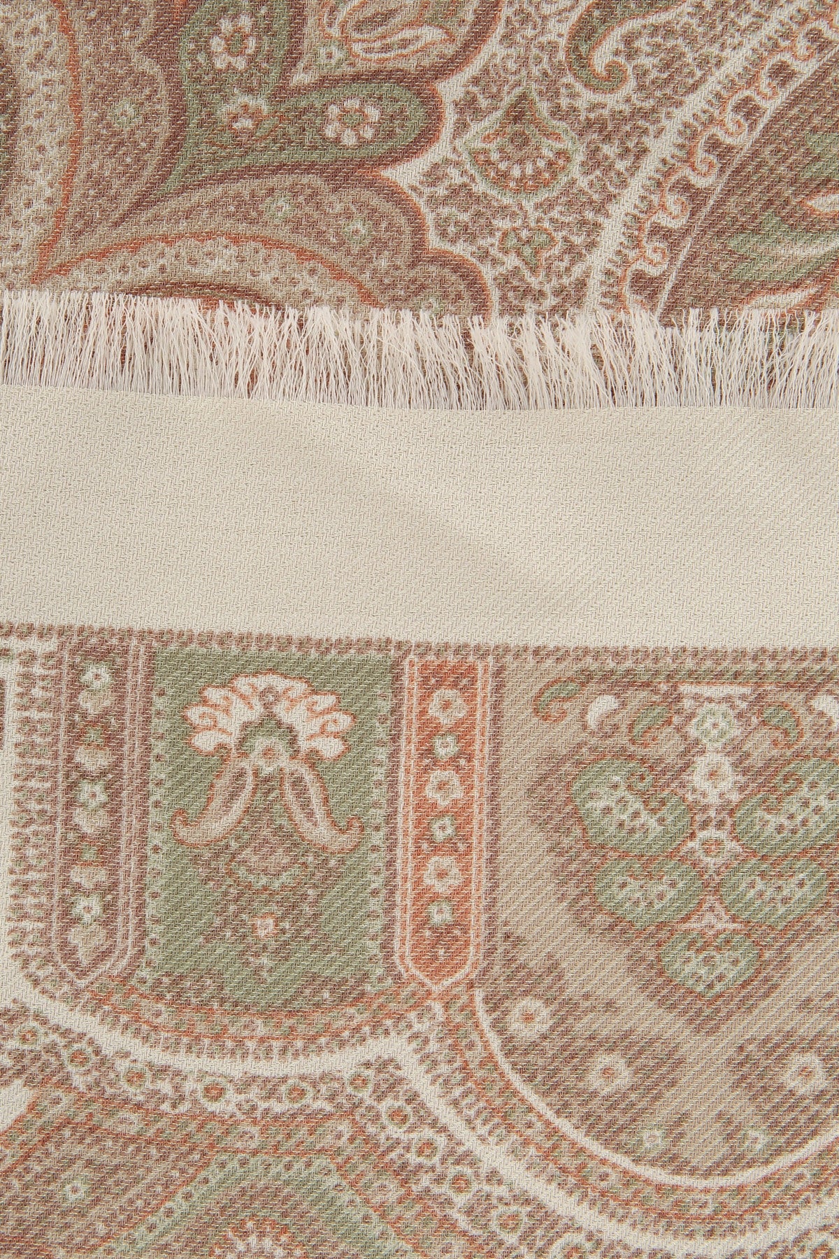 LORO PIANA AURA PAISLEY STOLE CASH SILK LUREX SCARFS AND FOULARDS