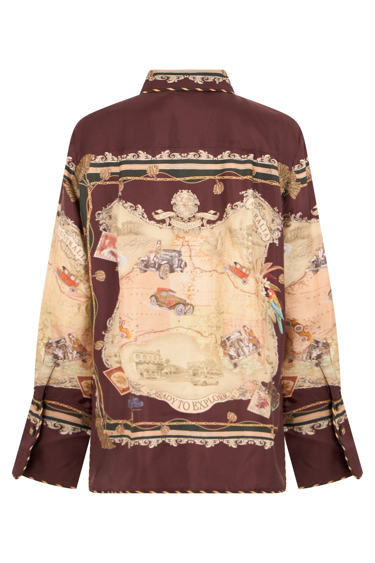 Silk shirt with printed pattern RTW