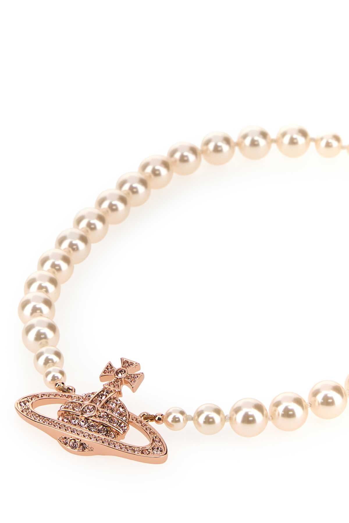 ONE ROW PEARL BAS RELIEF NECKLACES