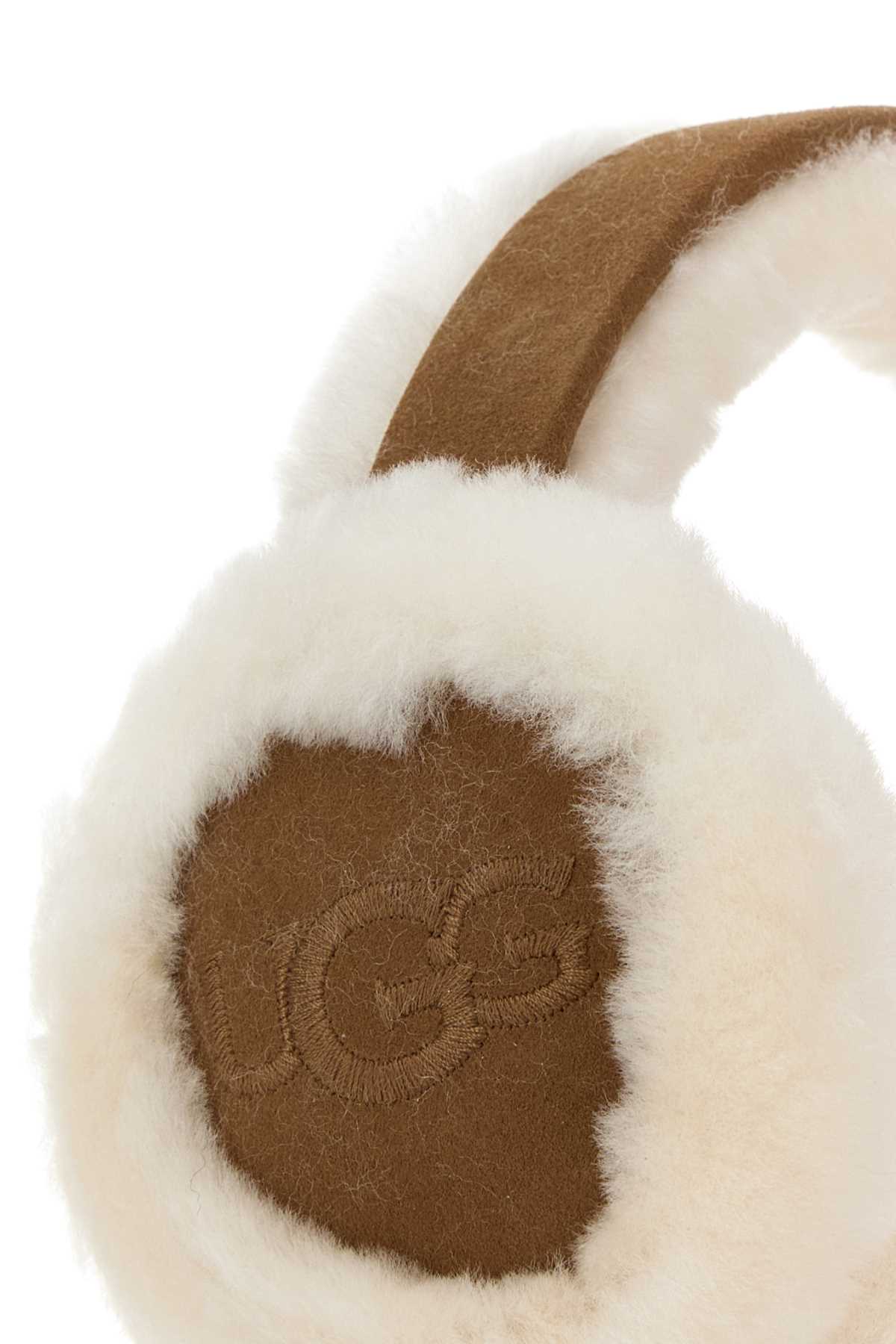 W SHEEPSKIN EMBROIDERY EARMUFF HATS AND HAIRBANDS