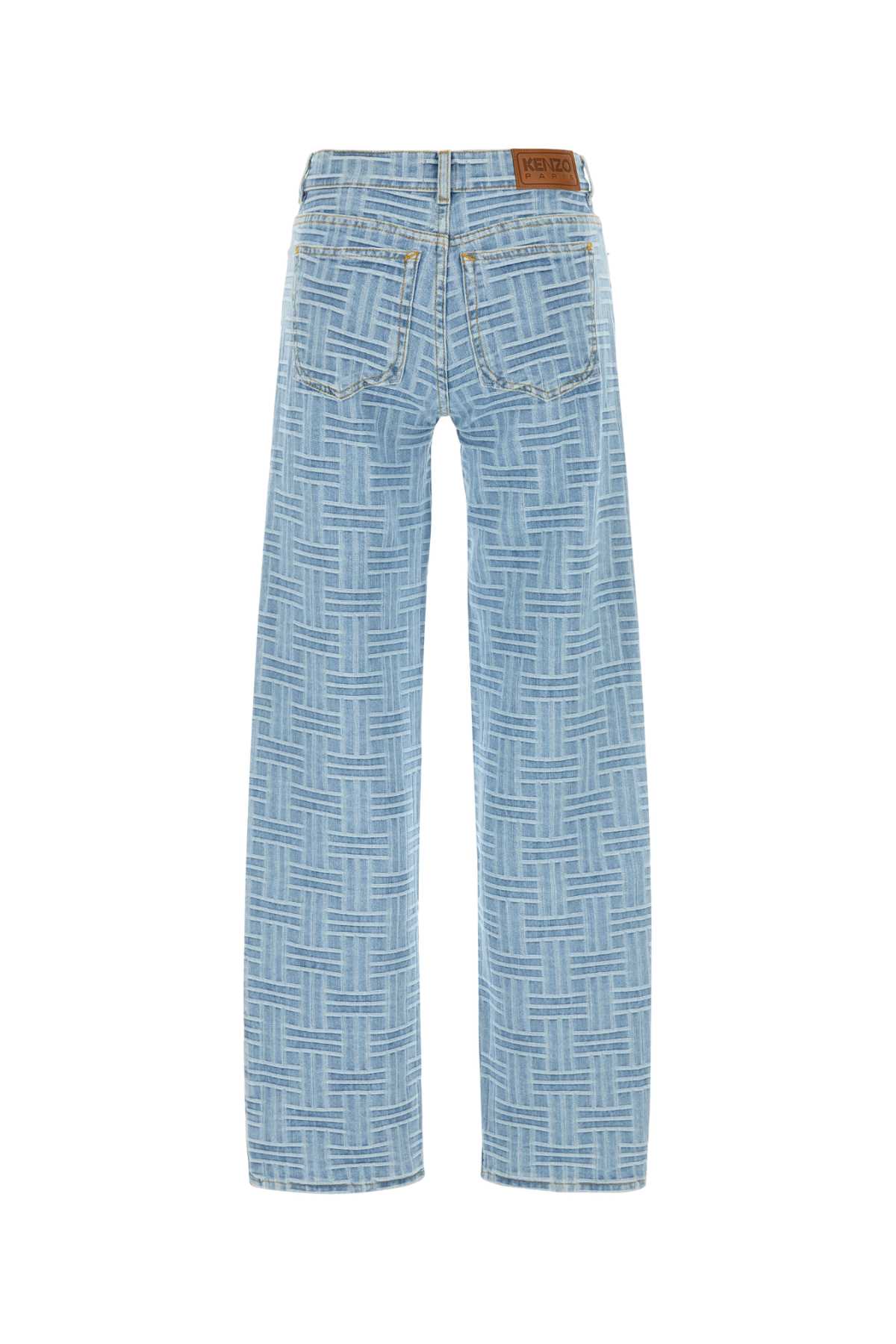 KENZO WEAVE STONE BLEACH ASAGAO REGULAR WAIST JEANS