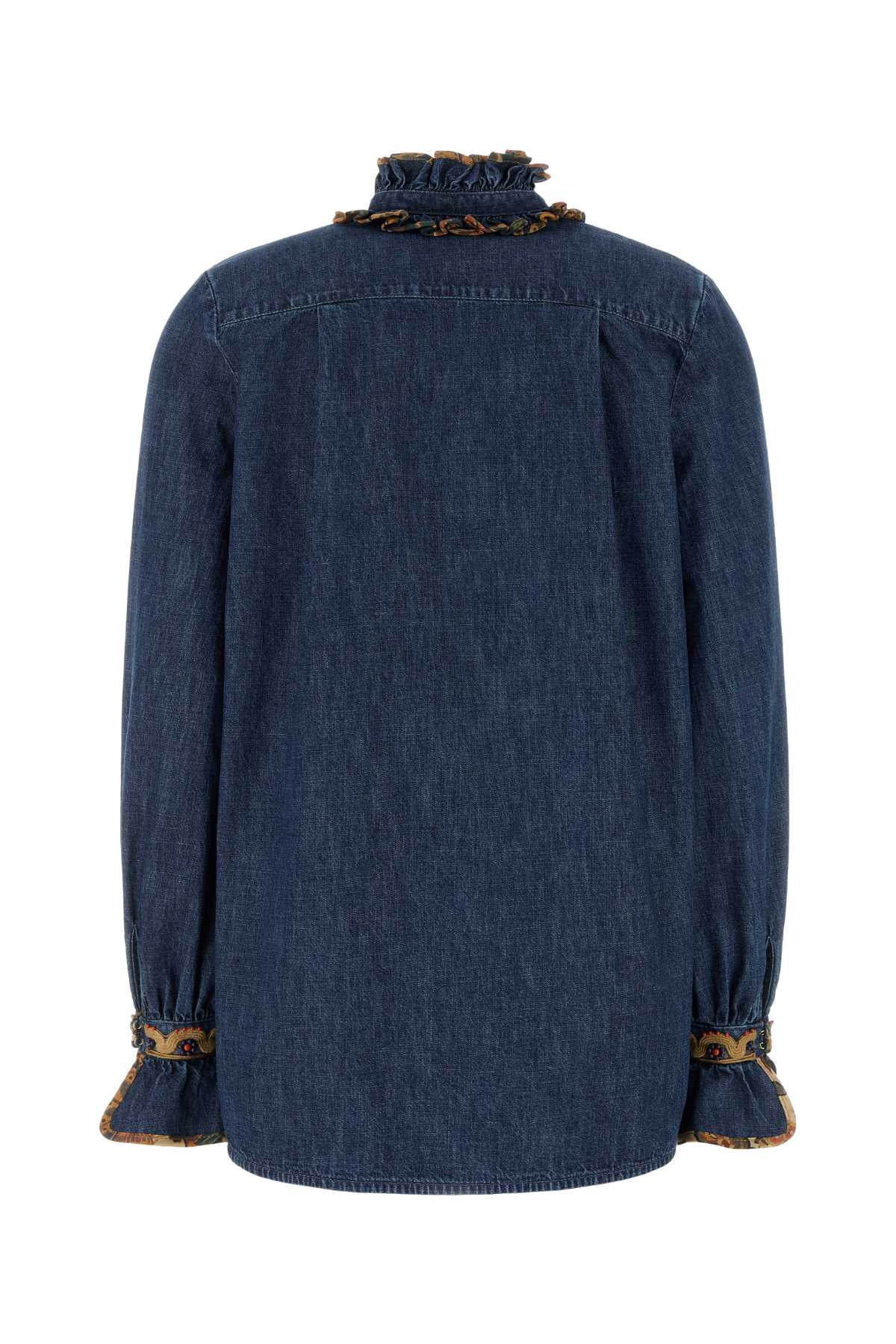 CAMICIA IN DENIM + RICAMO TOPS
