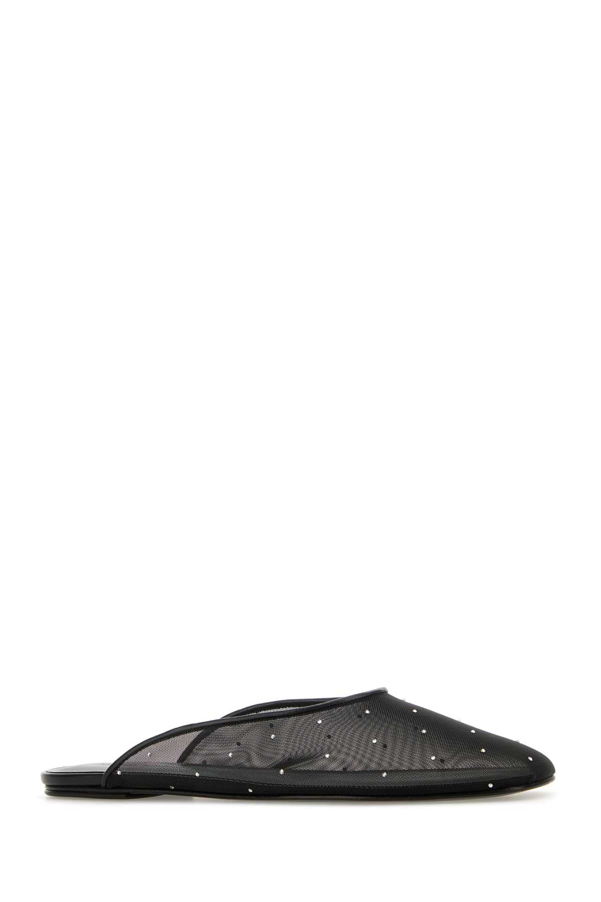 SS25 MULE FLATS BLACK SLIPPERS