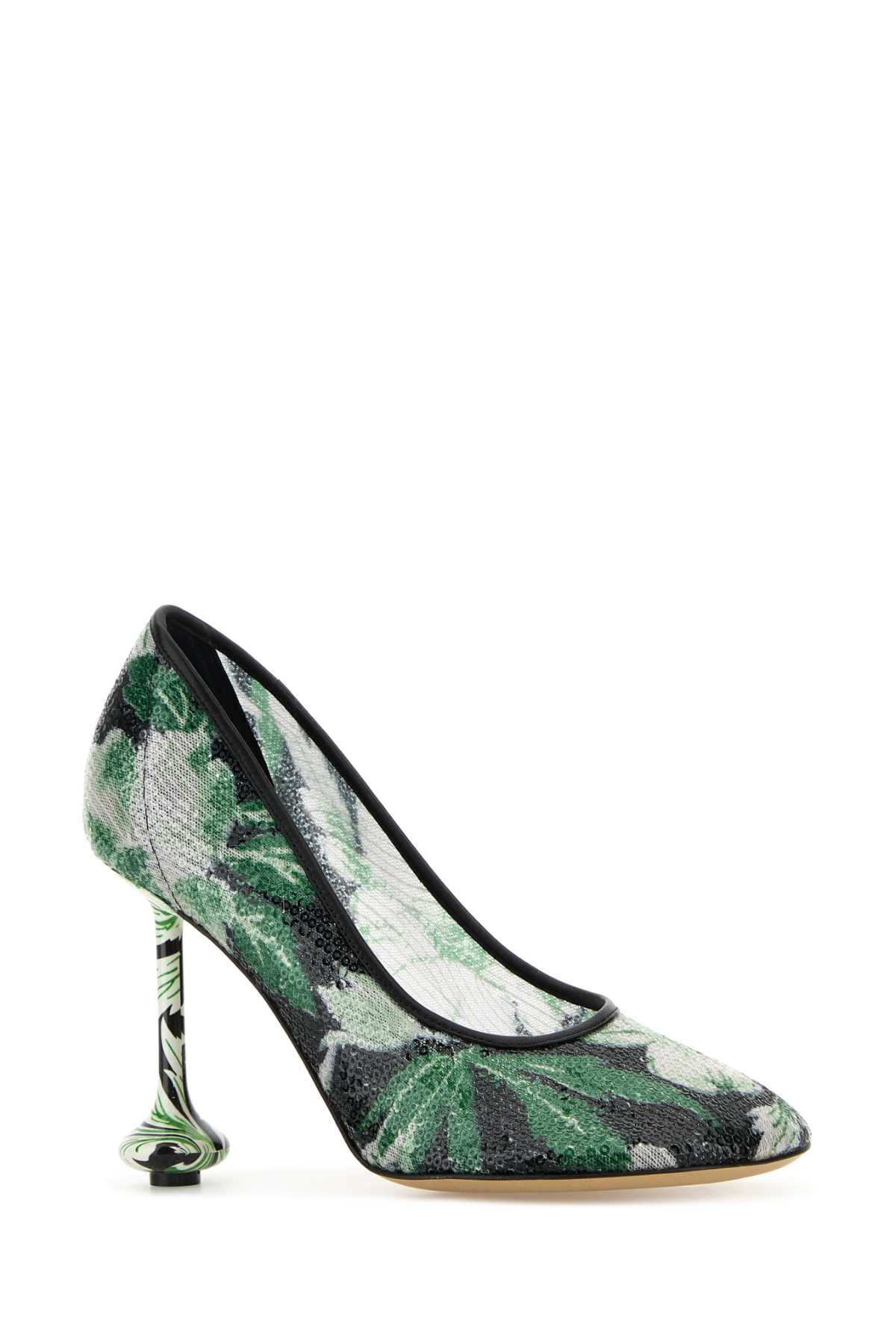 Loewe Toy pump 90 sequins floral