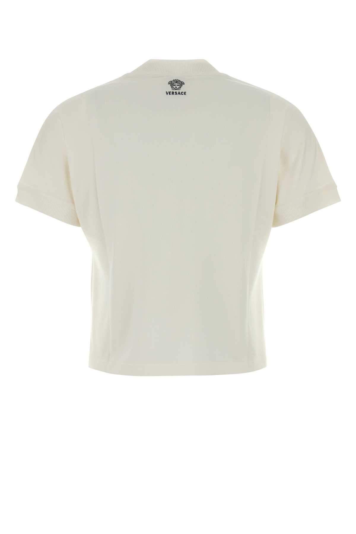 Versace T-shirt vintage stretch cotton jersey pd with