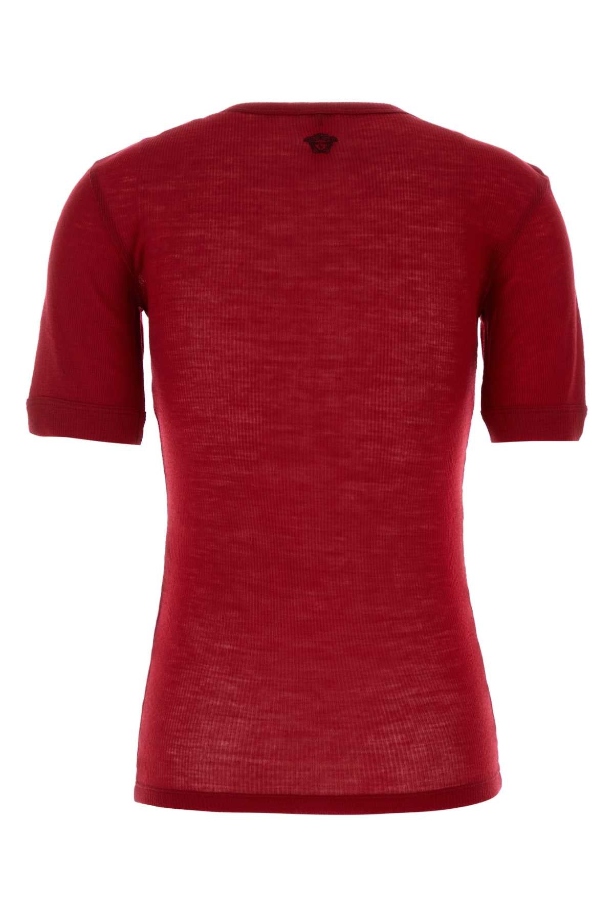 Versace T-shirt rib with medusa embroidery