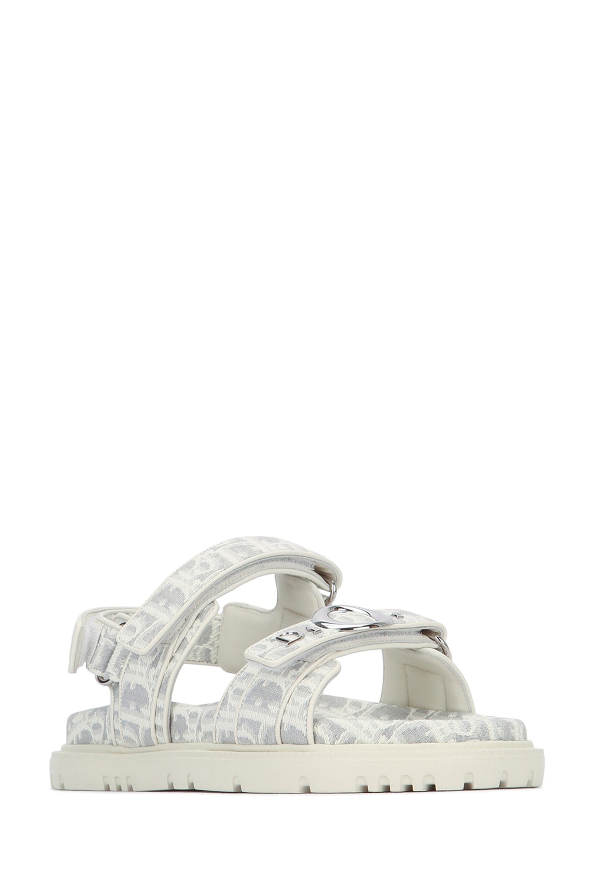 DIORLY OBLIQUE ALL OVER WHITE GREY SANDALS