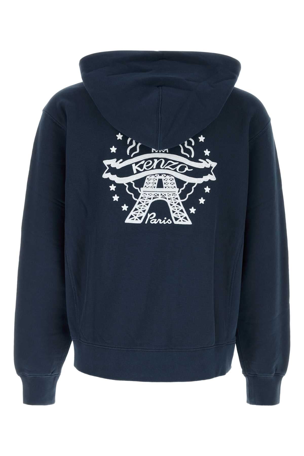 KENZO EIFFEL TOWER DESIGN CLASSIC ZIP UP HOODIE SWEATSHIRTS