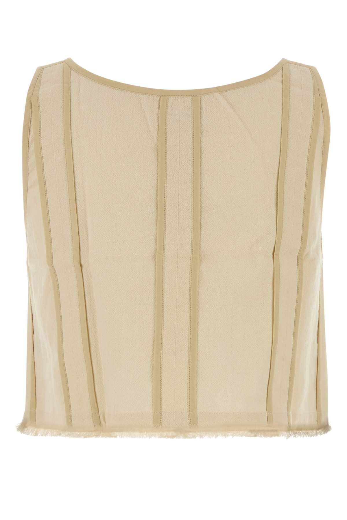 SLEEVELESS CROPPED VEST W/ BINDINGS DETAIL TOPS