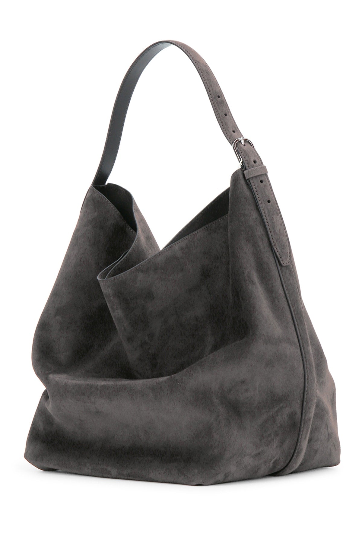 BELTED SUEDE TOTE HANDBAGS