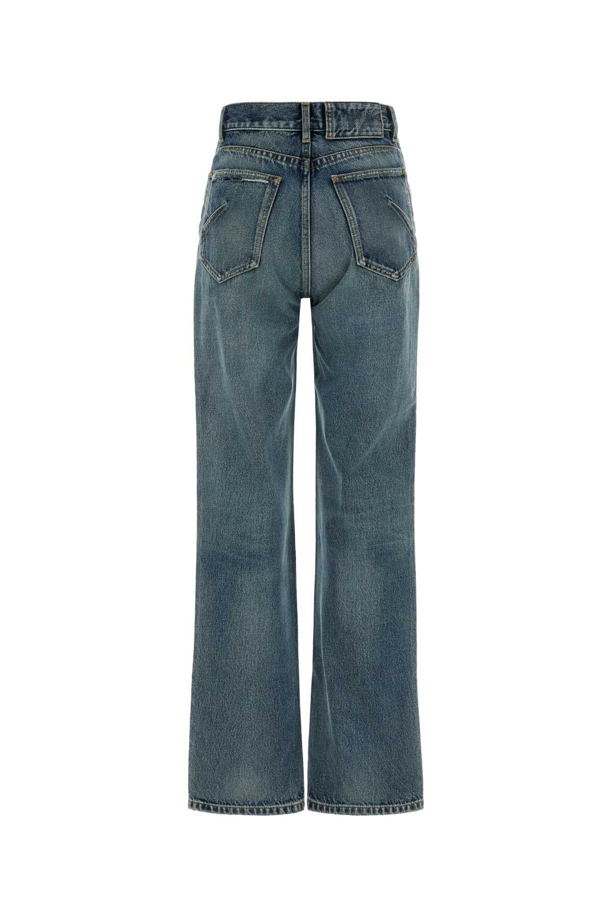 STRAIGHT JEANS VINTAGE BLUE DENIM JEANS