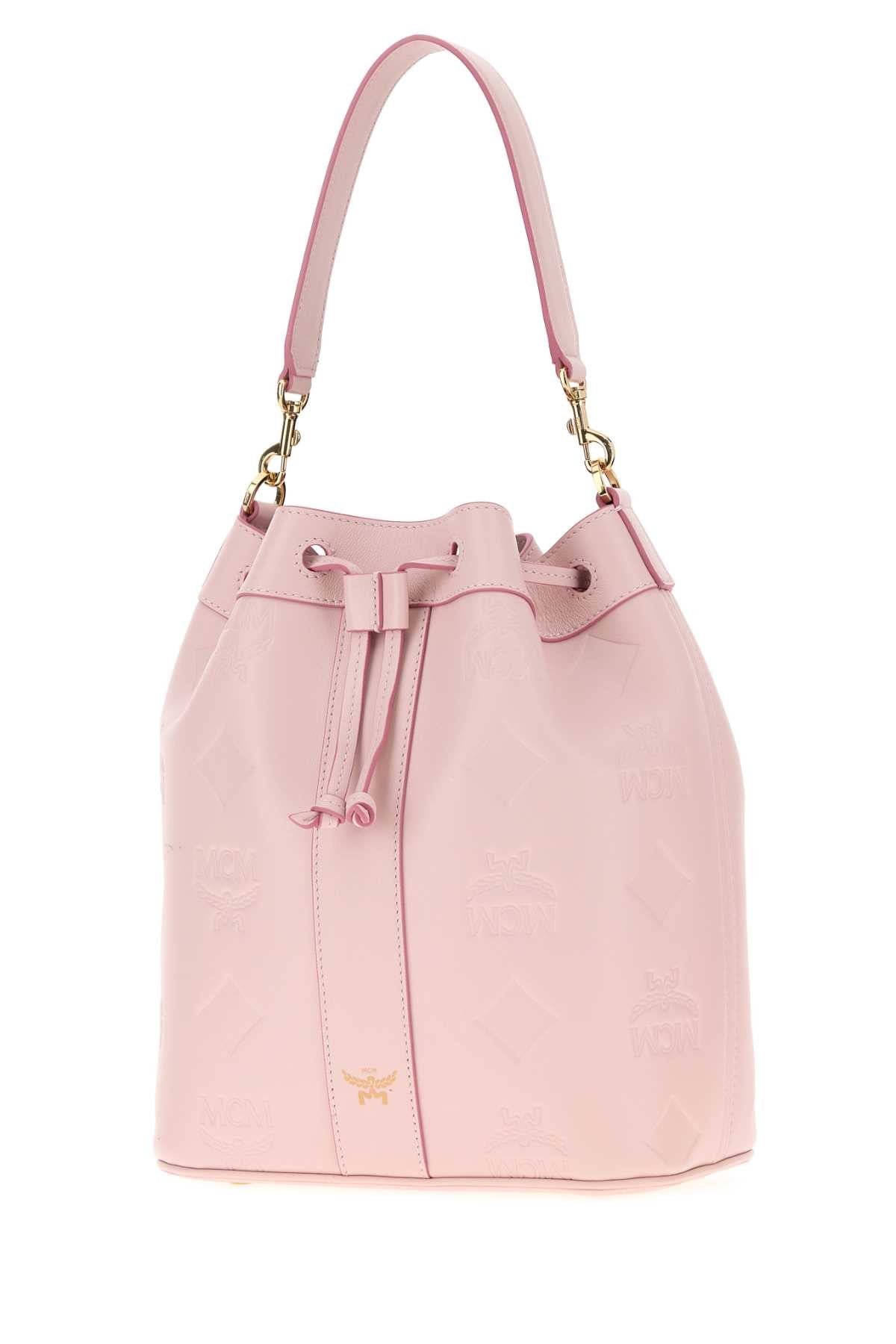 DESSAU LTHR DRAWSTRING MED QA BUCKET BAGS