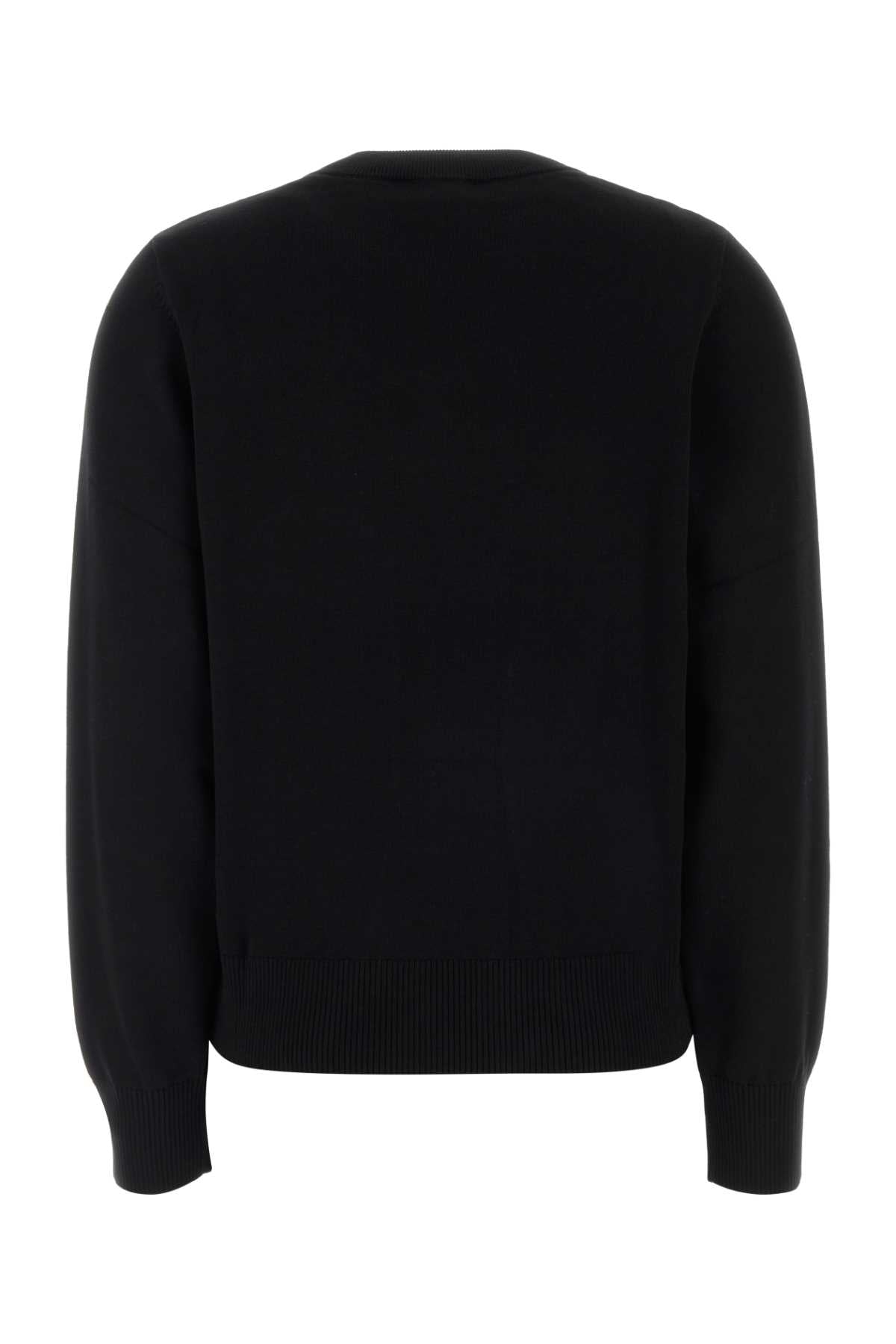 Ganni Fine cotton graphic sweater banana