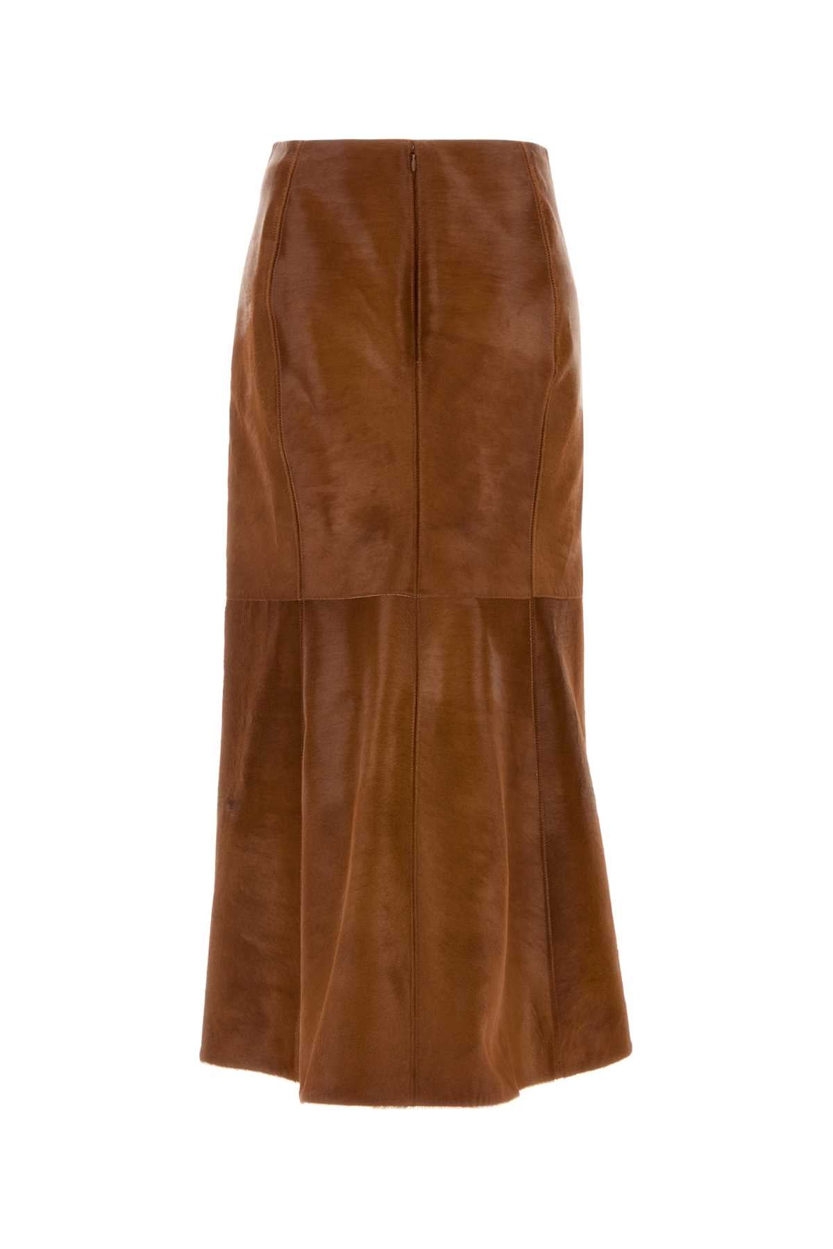 PENCIL SKIRT PONY HAIR CALFSKIN SKIRTS