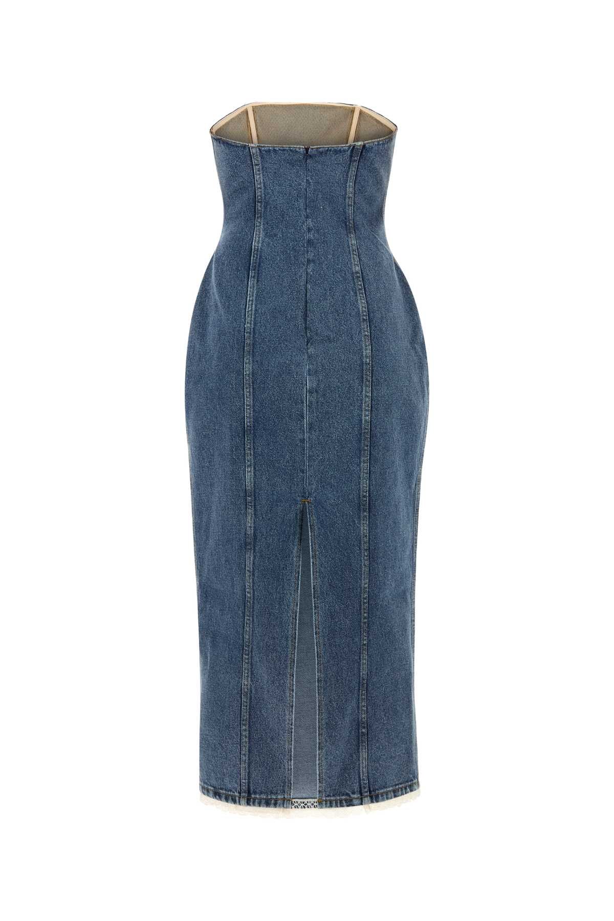 RE26 DENIM 19 DRESS DARK BLUE DRESSES
