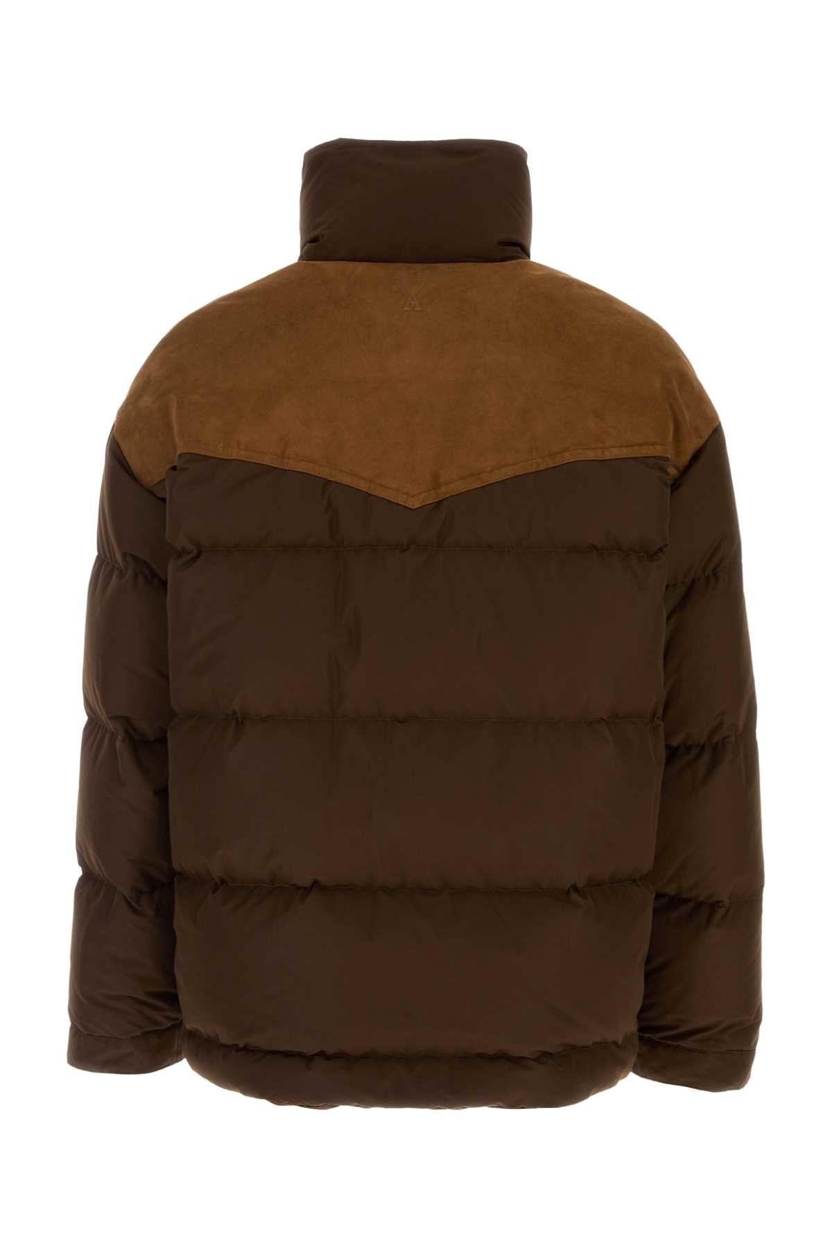 DOWNJACKETWITHLEATHERYOKE DOWN JACKETS