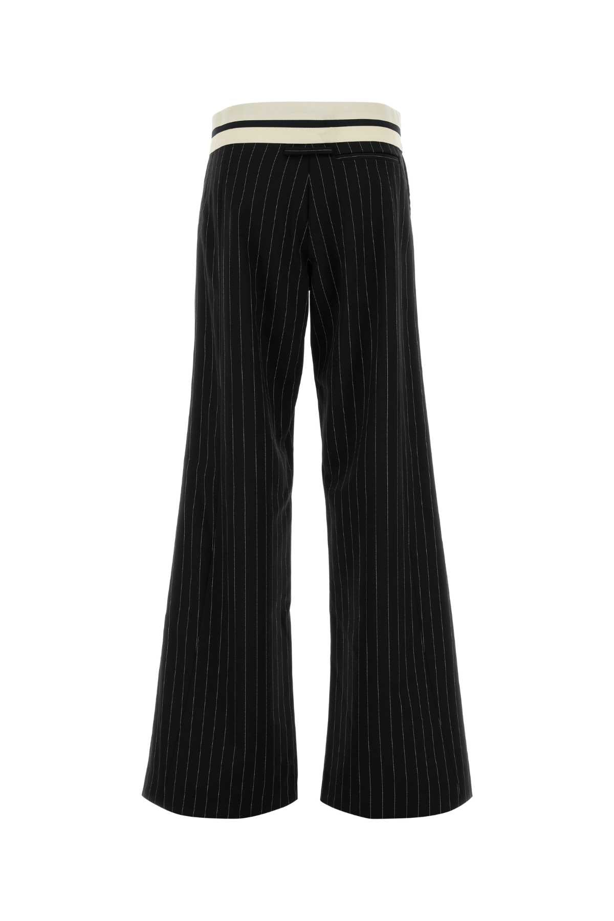 EXPOSED WAISTBAND TAILORING TROUSER PANTS