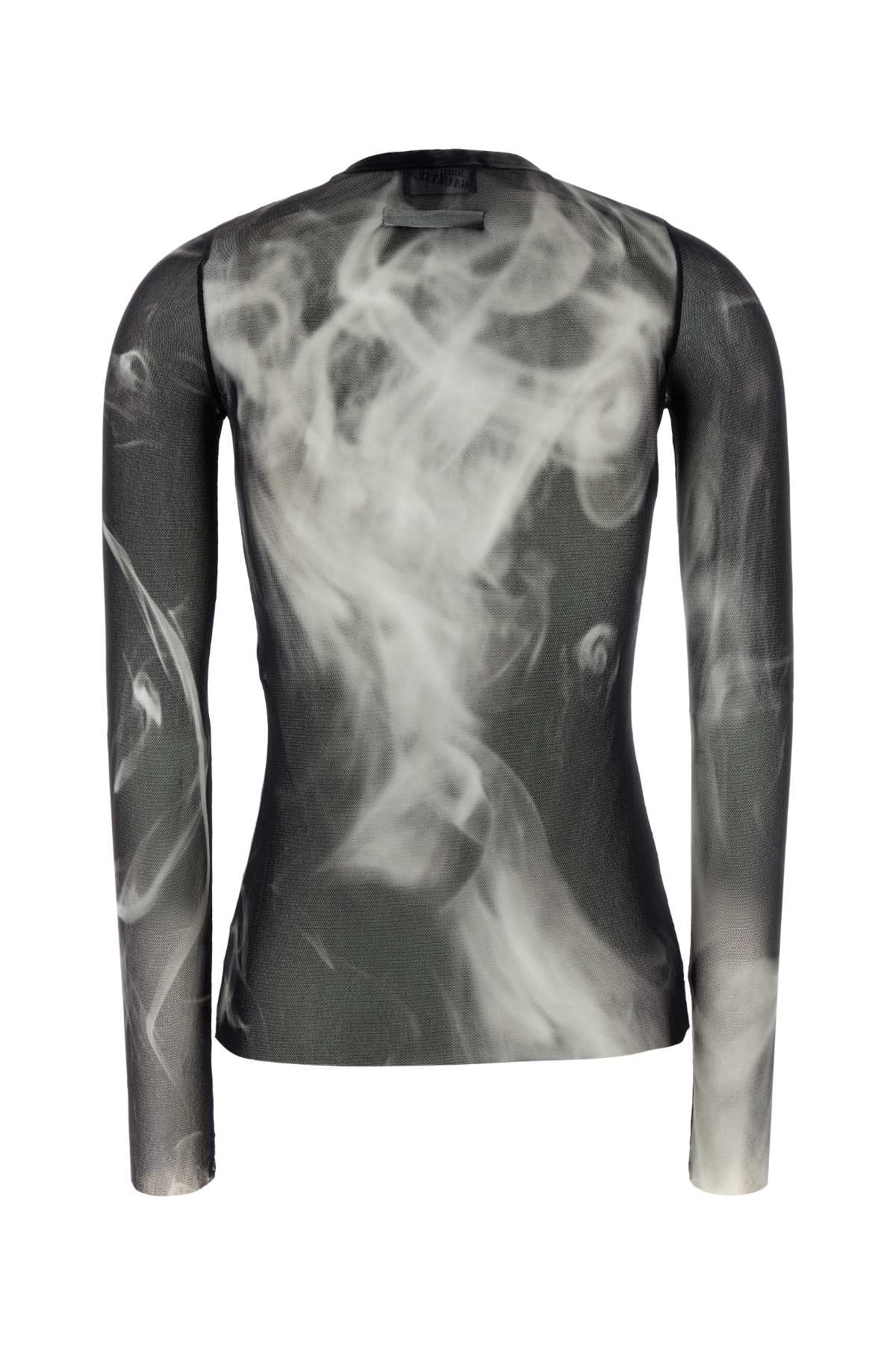 MESH LONG SLEEVES TOP PRINTED "SMOKING WOMEN" TOPS