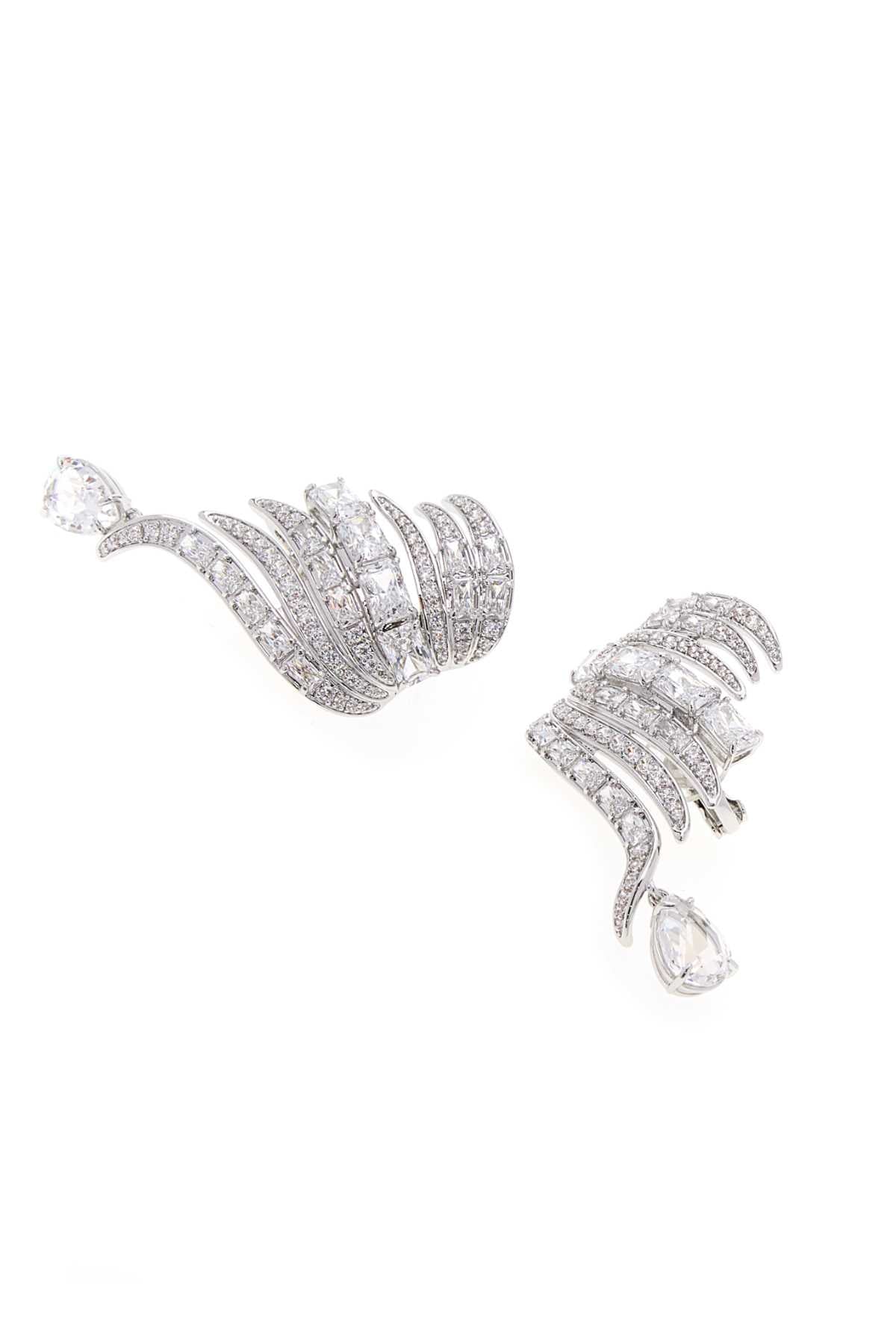 VIENNA:CE WHITE/RHS EARRINGS