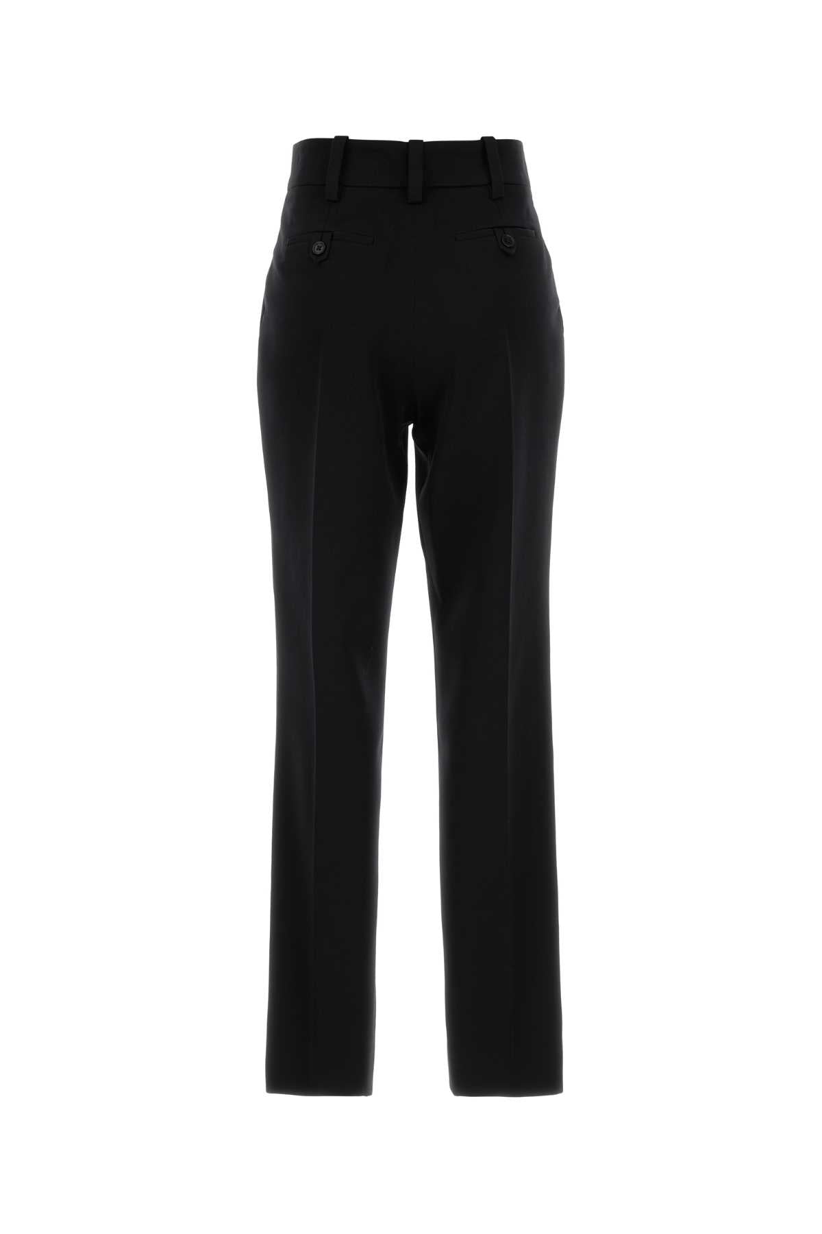 SATIN WOOL TAILORED PANTS PANTS