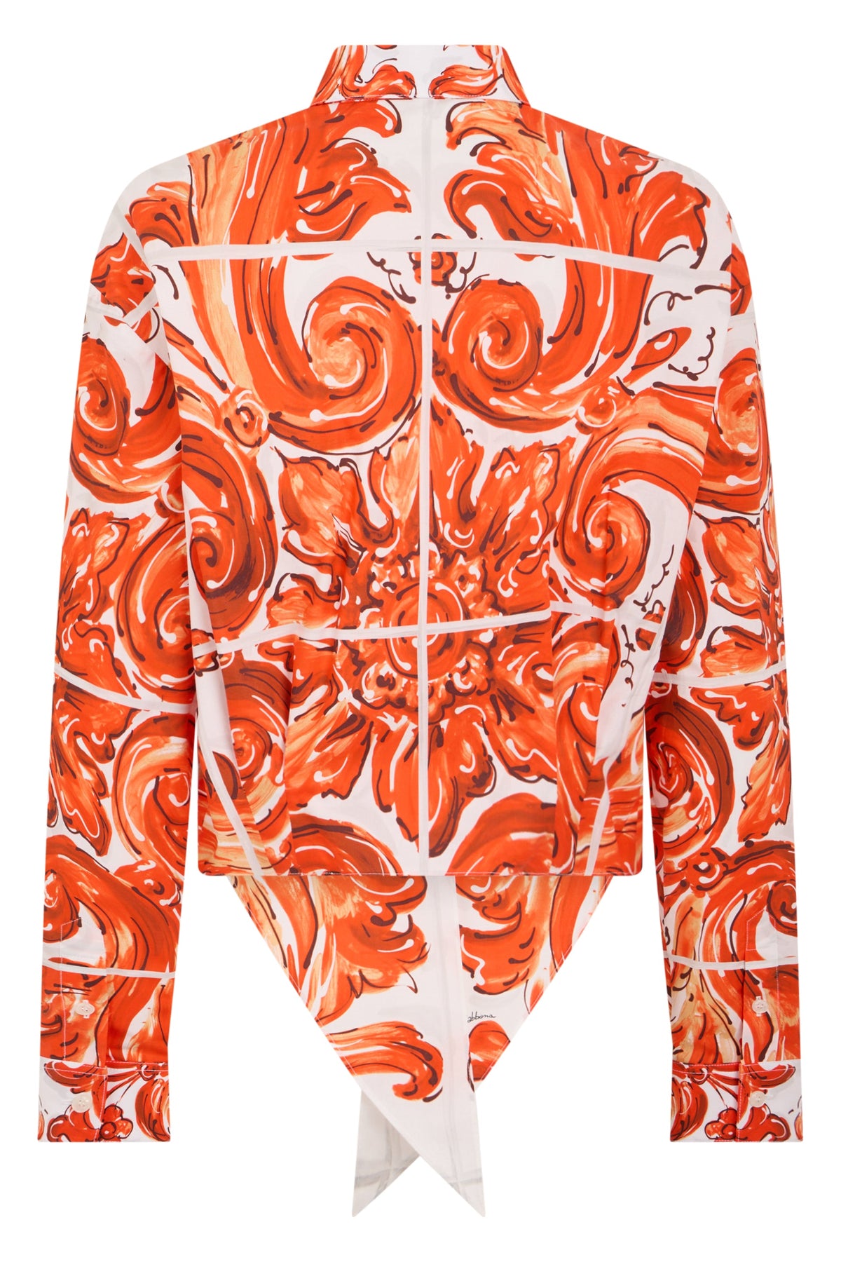 Cotton shirt with majolica print RTW