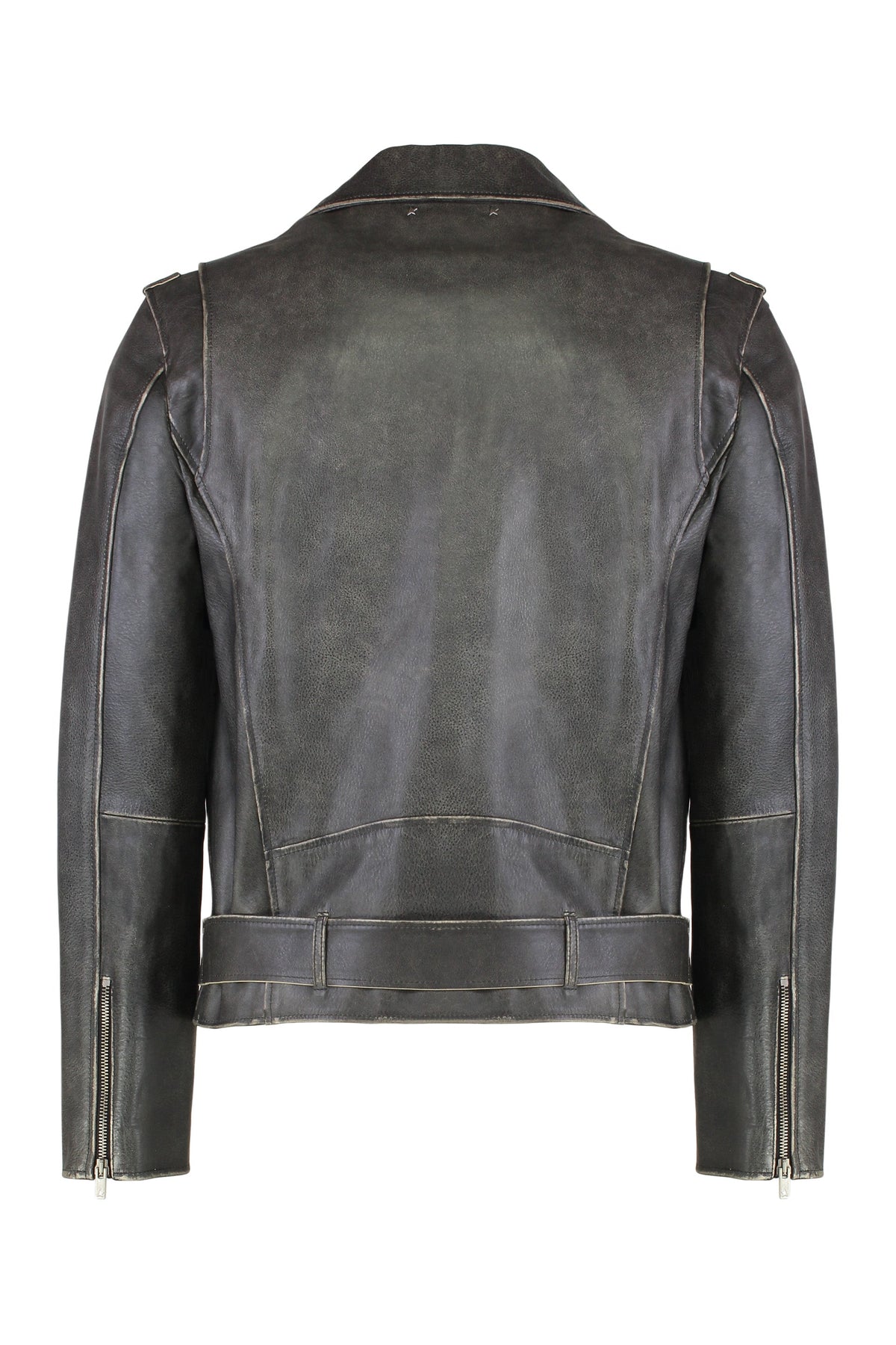 Leather jacket with distressed treatment RTW