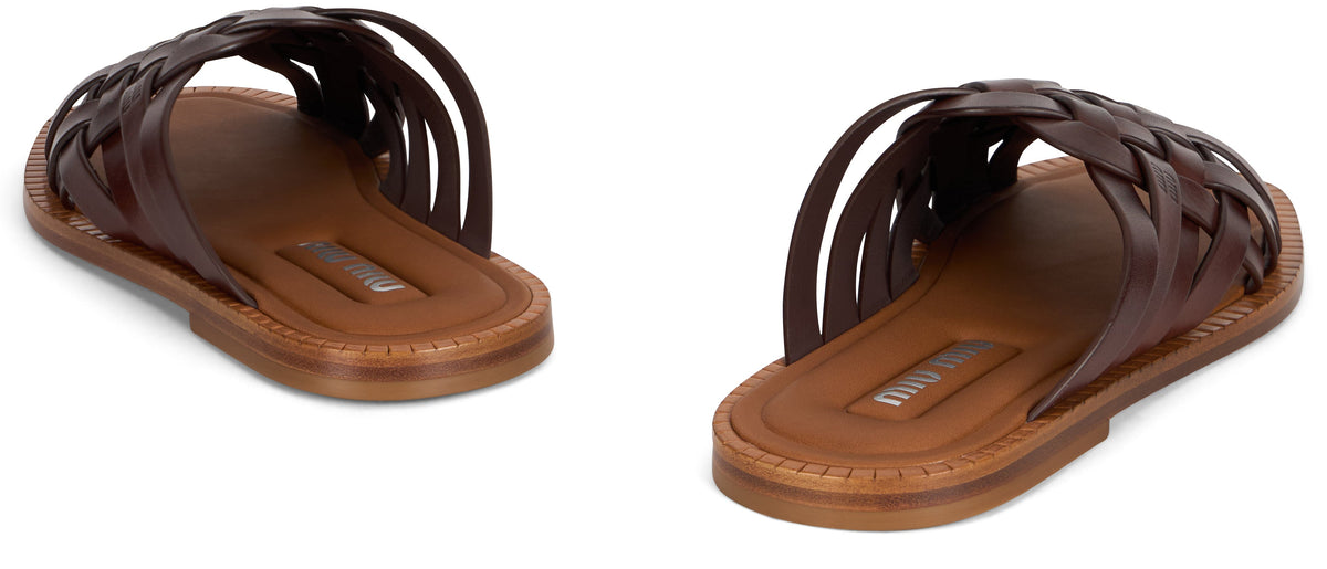 Braided leather ciabatta RTW