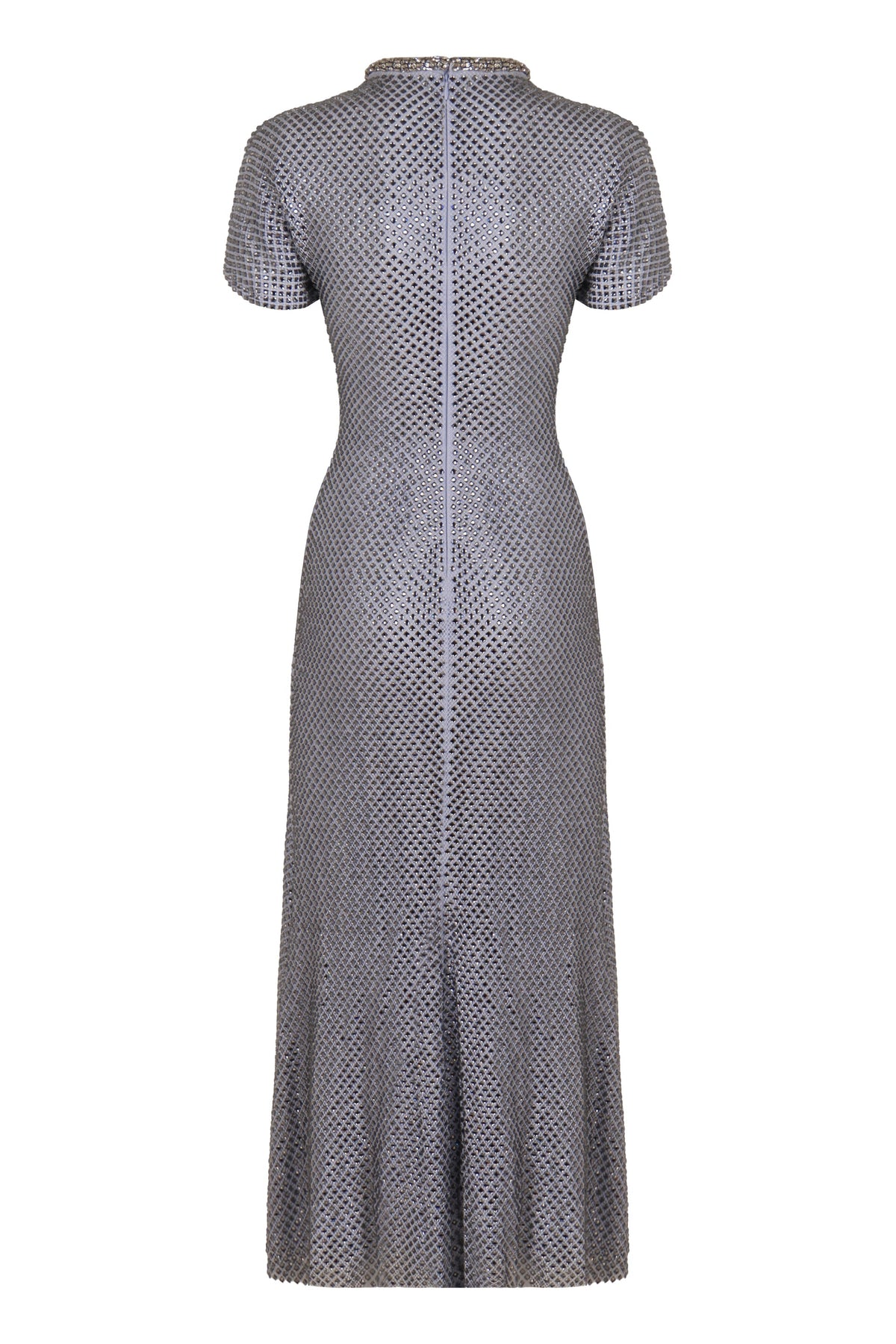 Midi dress in mesh with rhinestones RTW