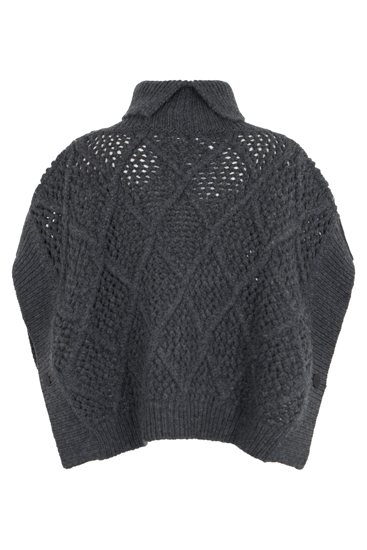 Lacy knit poncho RTW
