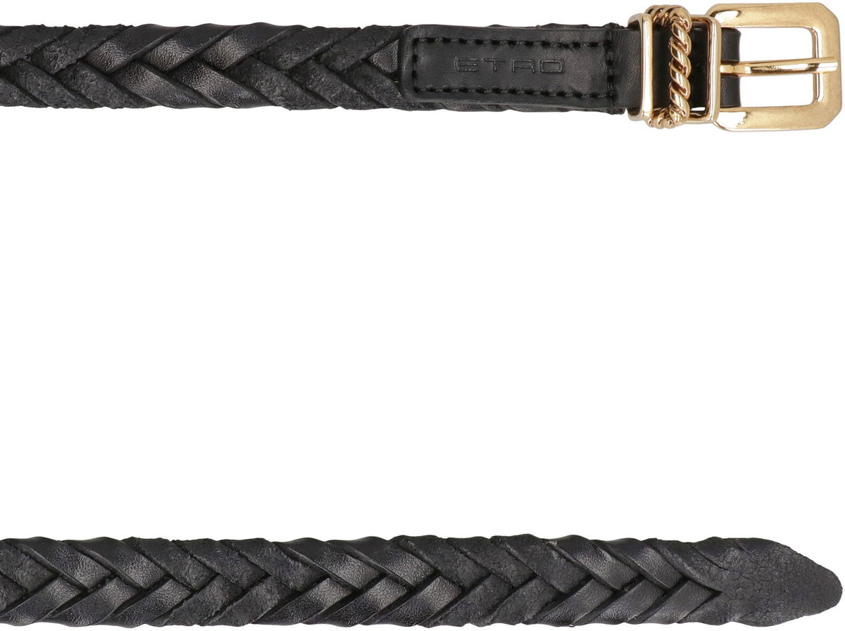 Woven leather belt ACC