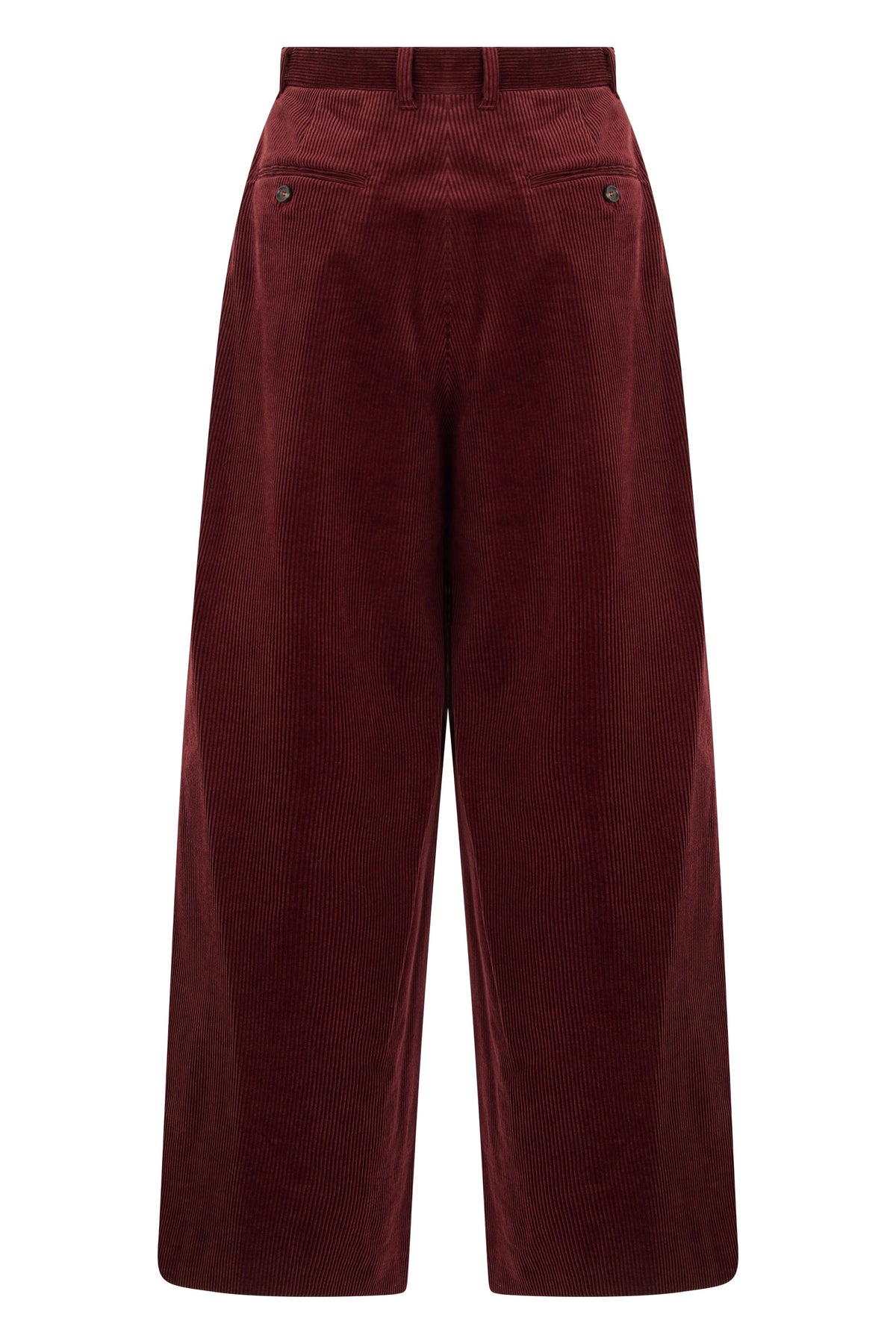 Wide-leg pants in ribbed fabric RTW