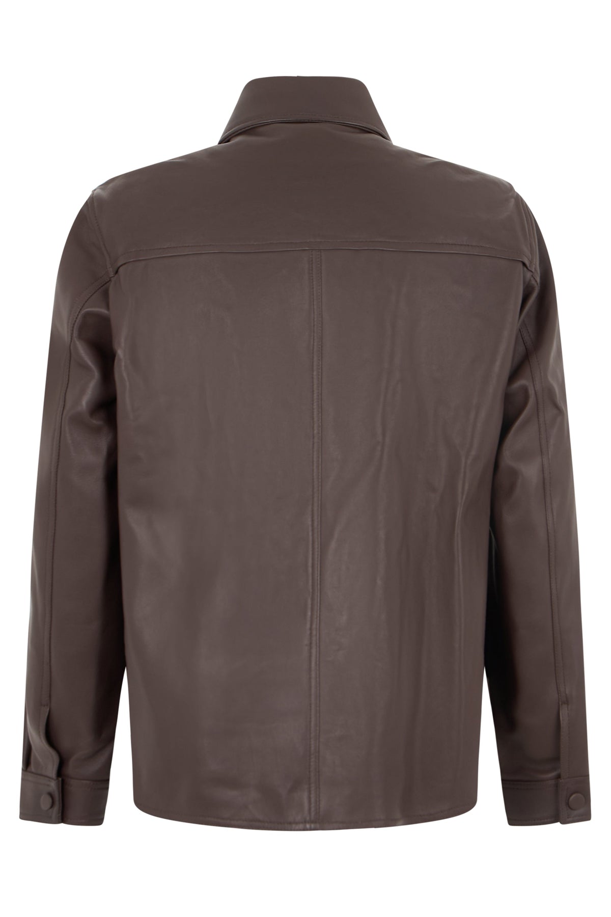 Leather jacket with buttons RTW