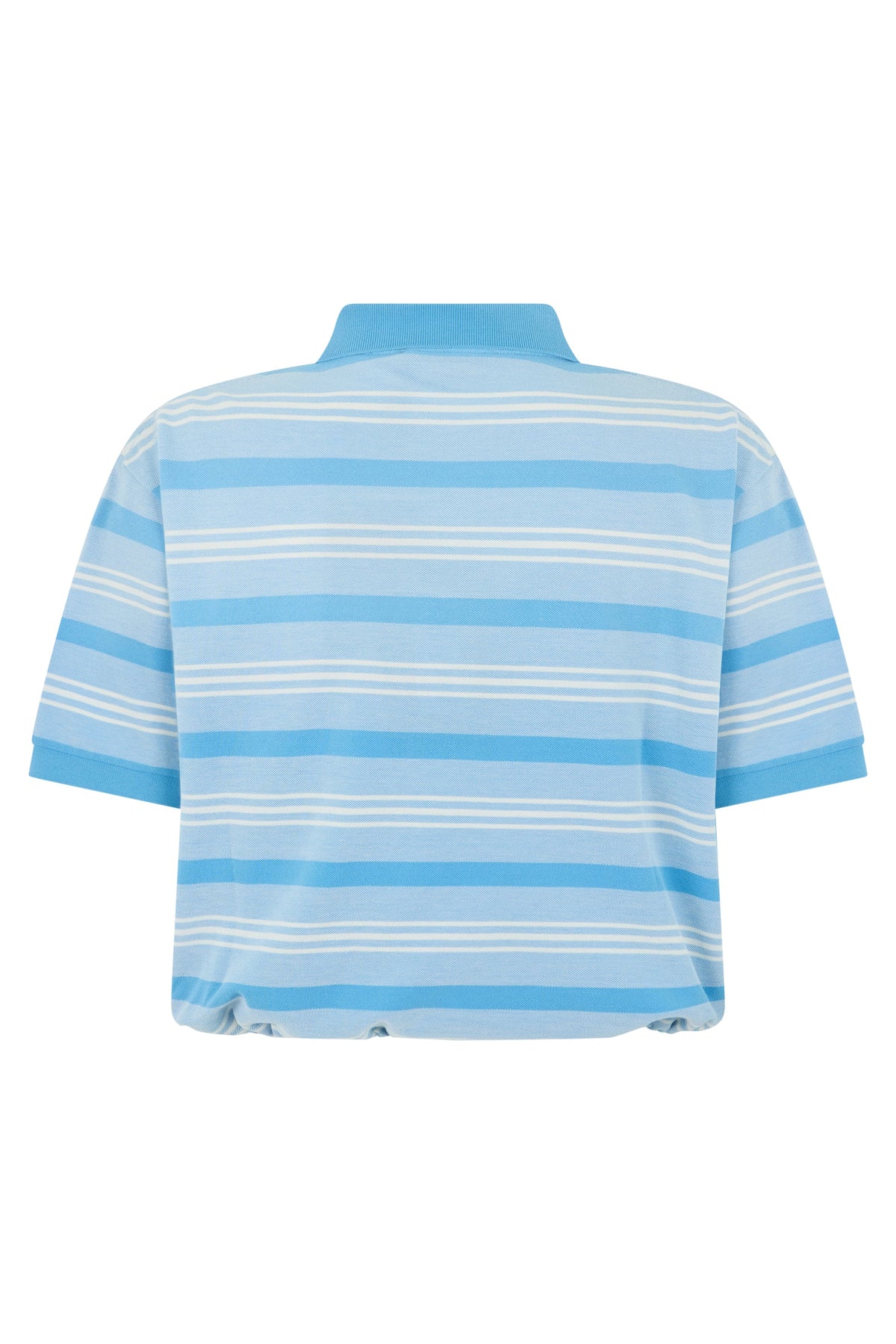 Cropped Short-Sleeve Polo with Drawstring RTW