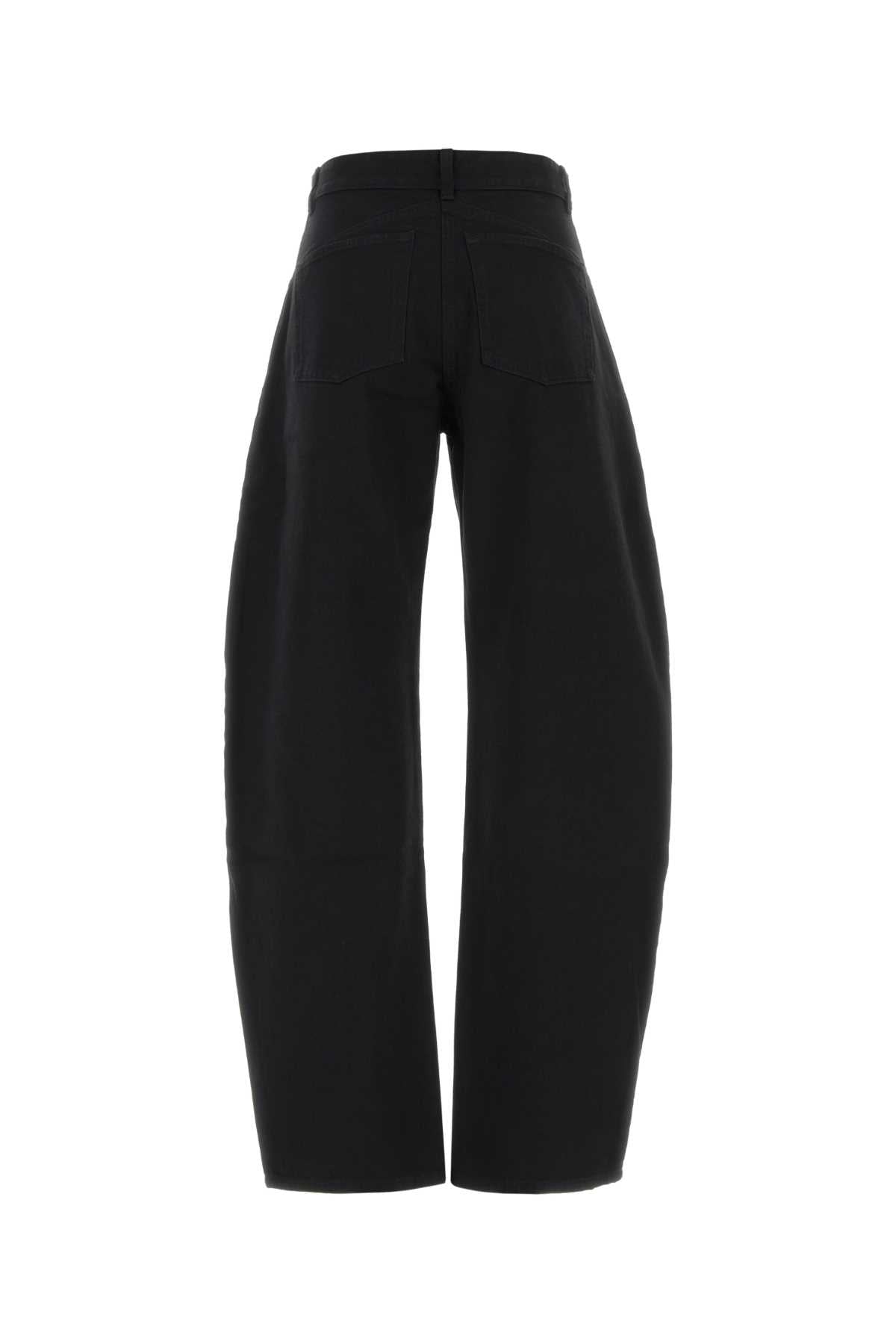 ROUND PANTS BLACK DENIM JEANS