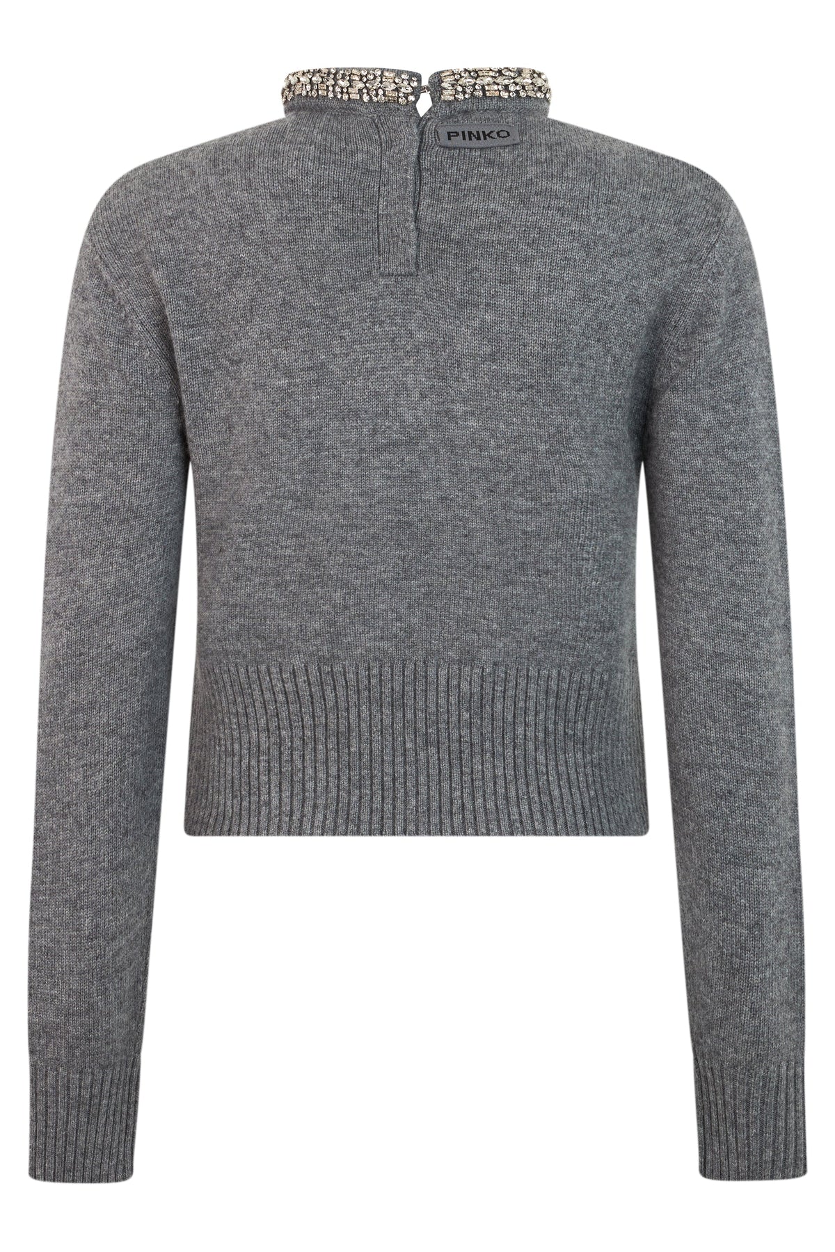 Sweater with collar with rhinestones RTW
