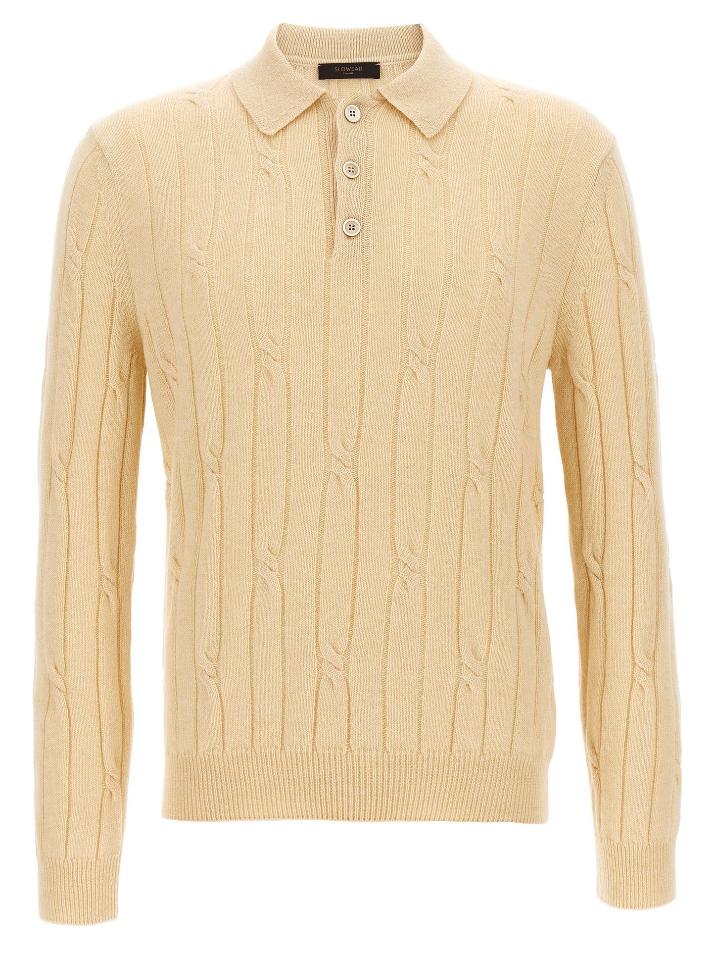 Braided wool polo shirt Polo