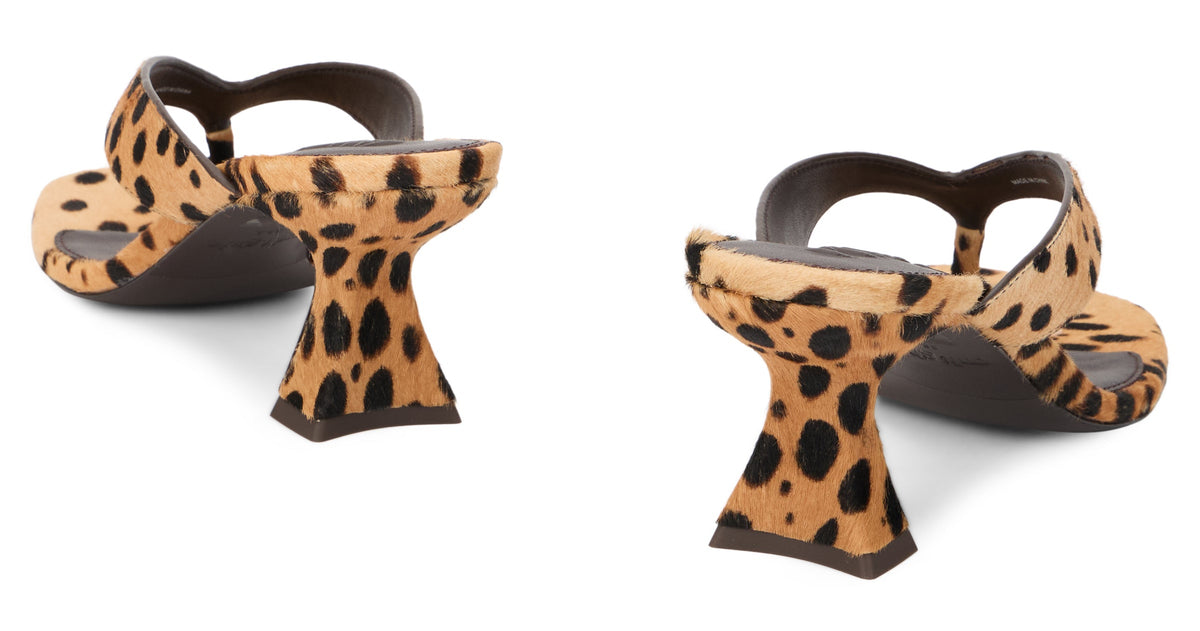 Animal print sandals with heel SHOES