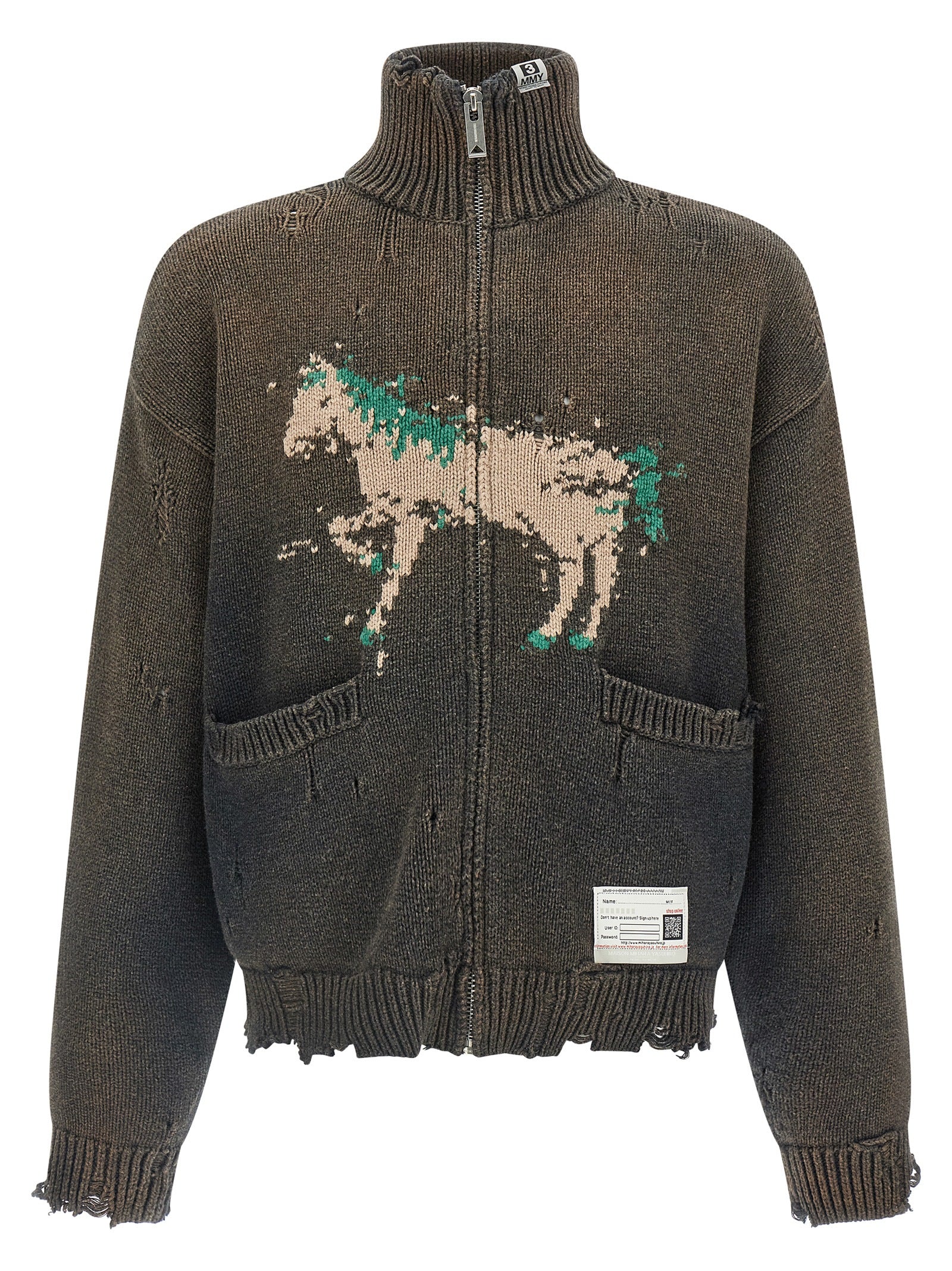 Horse Jacquard Knit' cardigan Sweater, cardigans – HIDE TOKYO