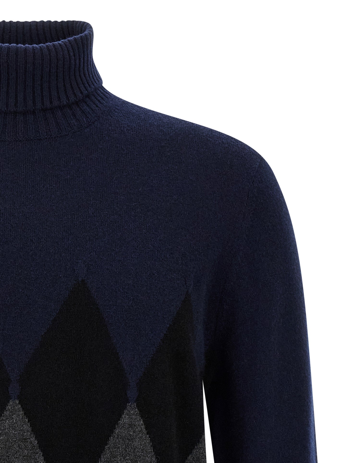 Argyle turtleneck Sweater, cardigans