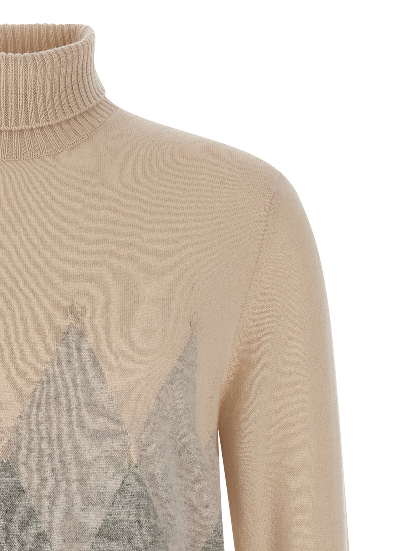 Argyle turtleneck Sweater, cardigans