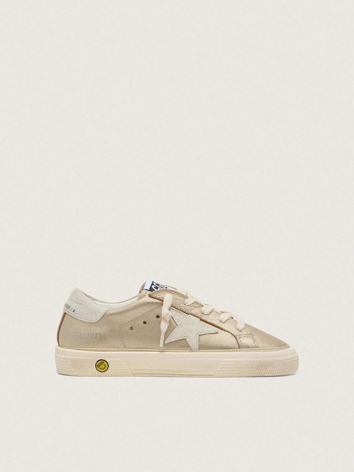 Golden Goose Deluxe Brand May laminated upper suede star and heel