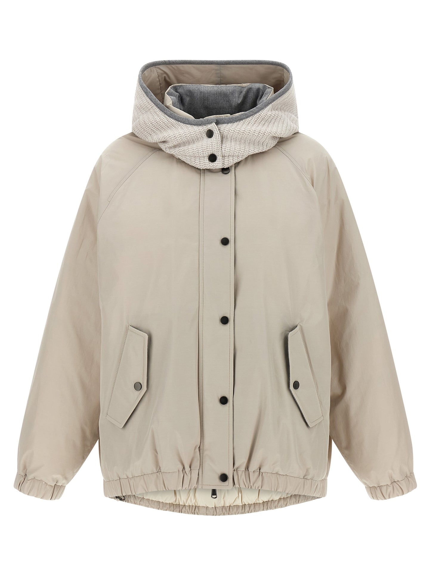 Knitted hooded down jacket Down jacket, Parka, Casual jackets