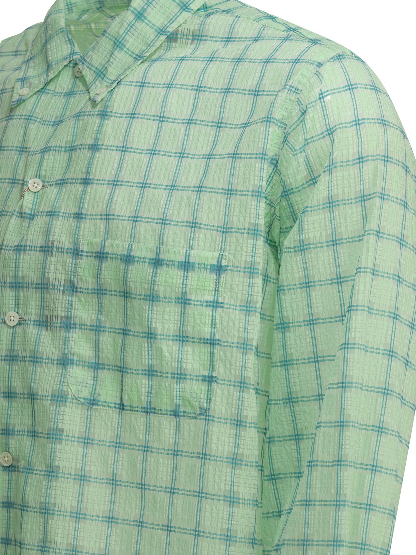 "Open DB Nylon Airy Plaid" Casual Shirt Shirts