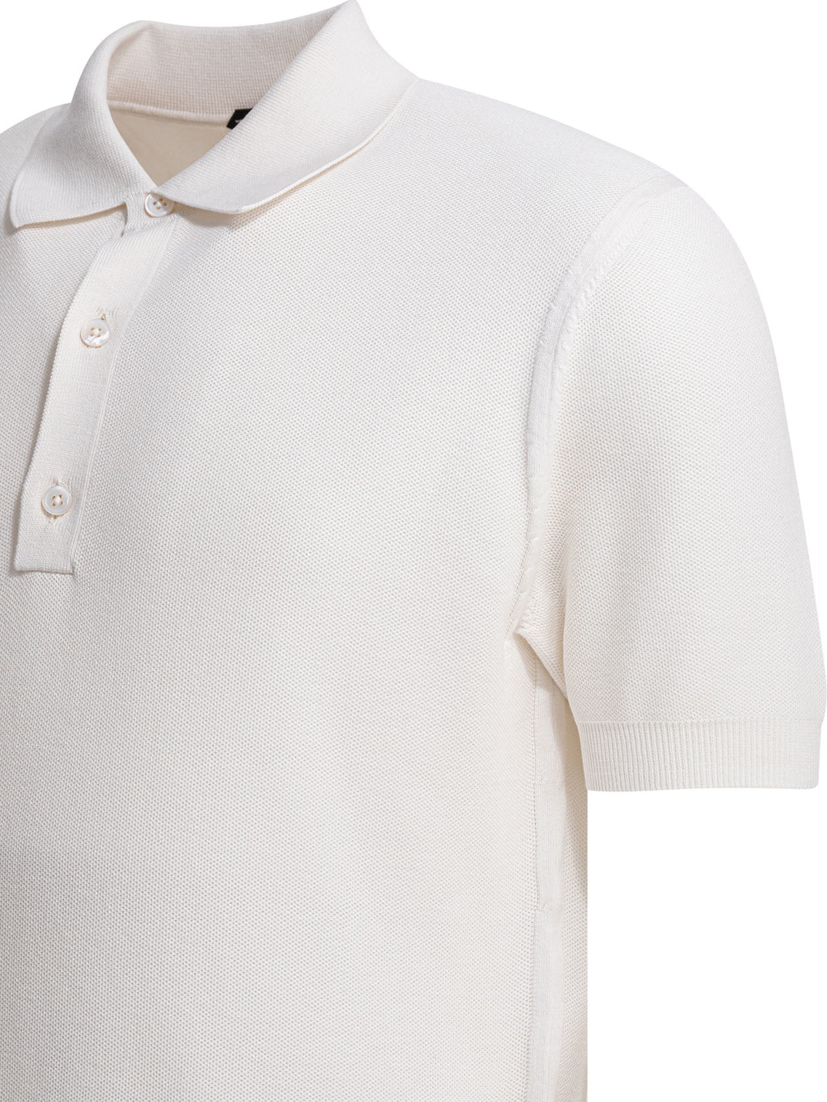 Silk and cotton pique polo shirt Polo shirts