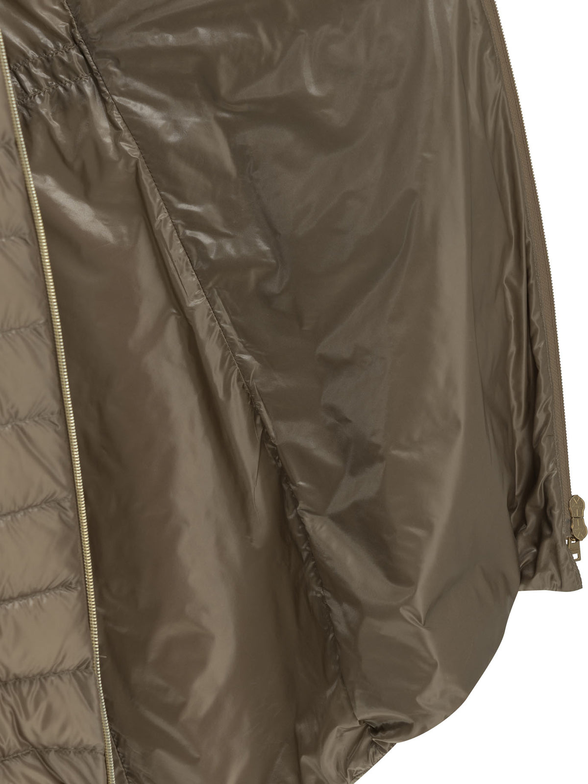 Long down jacket made of ultra-light nylon Jackets and Coats