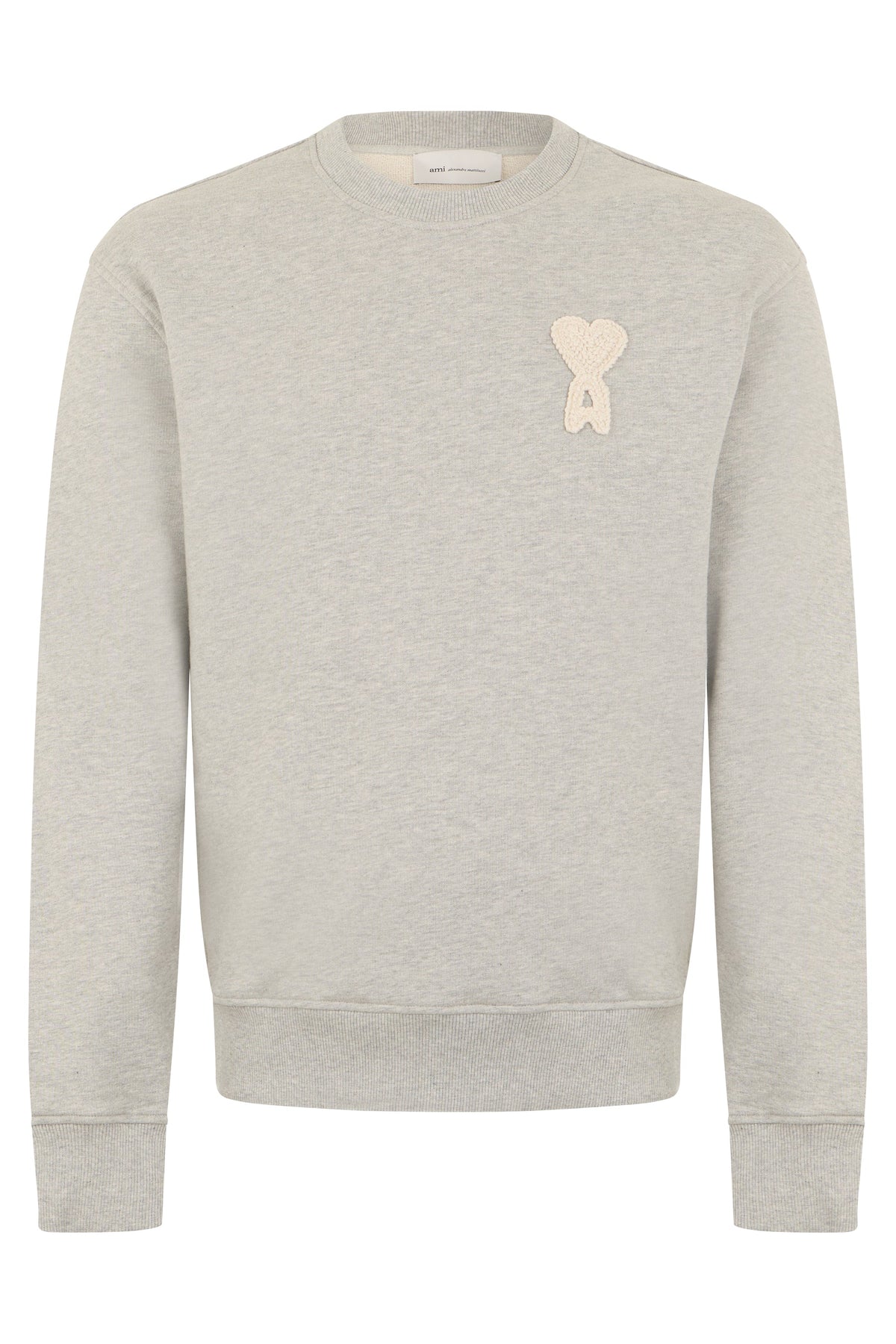Ami Crewneck classic fit with ami de coeur knitted pat