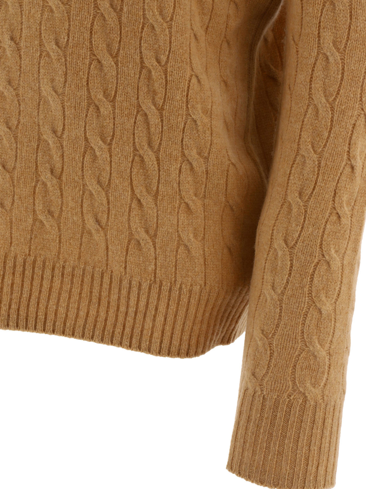 Wool and cashmere crewneck sweater with logo Knitwear
