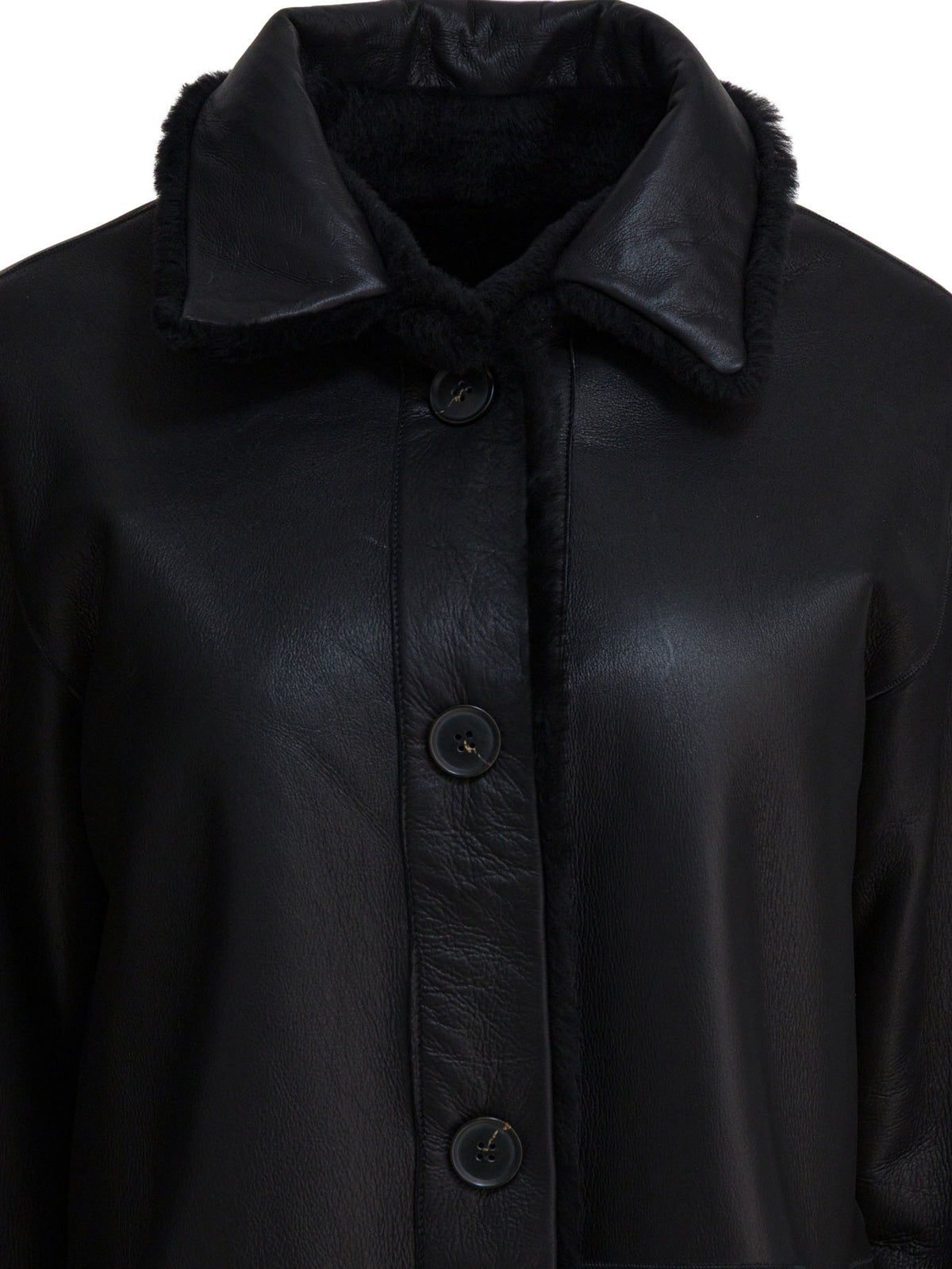 Long reversible leather coat Jackets and Coats