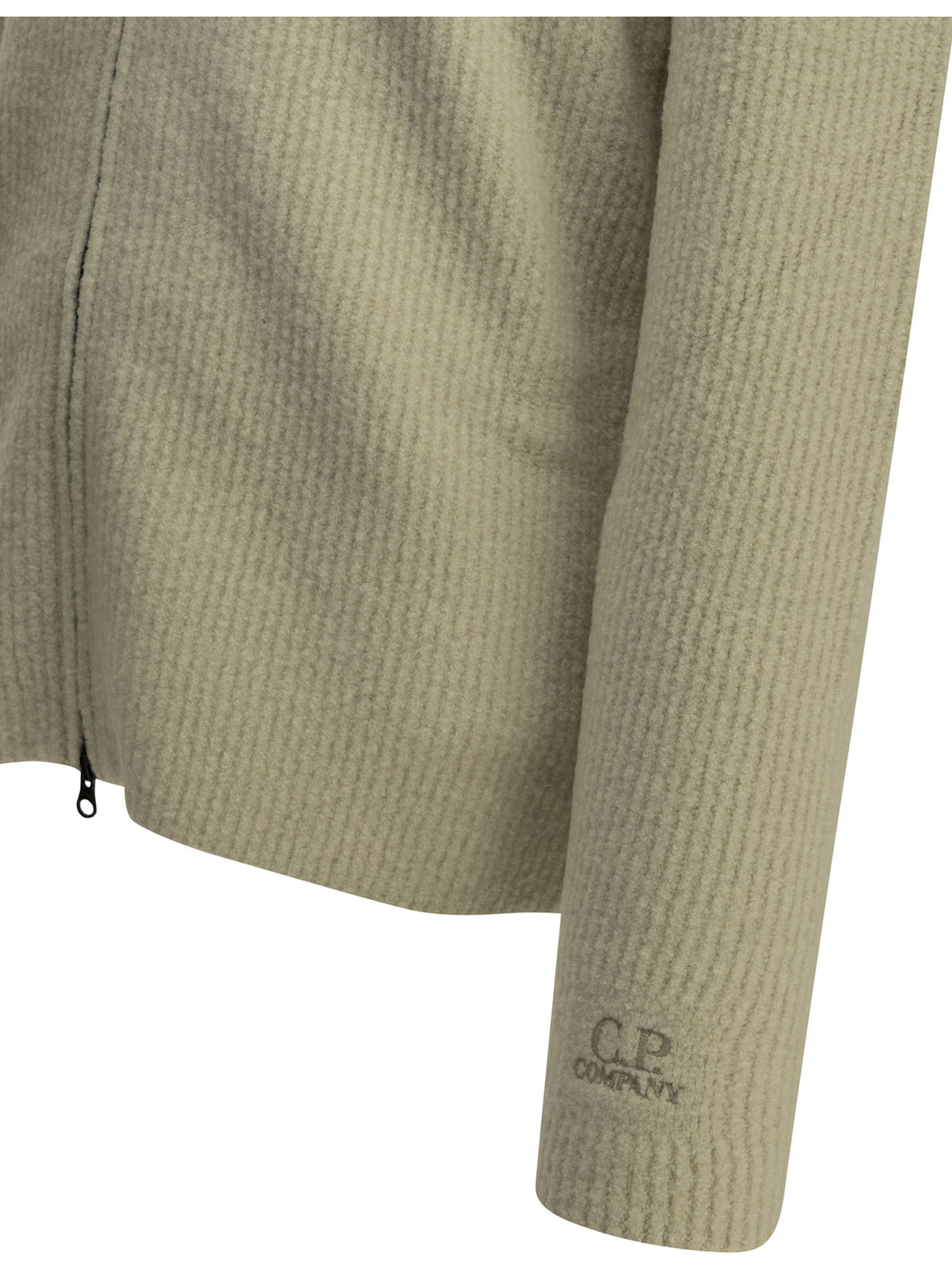 Zip-up sweater in bouclé wool Knitwear