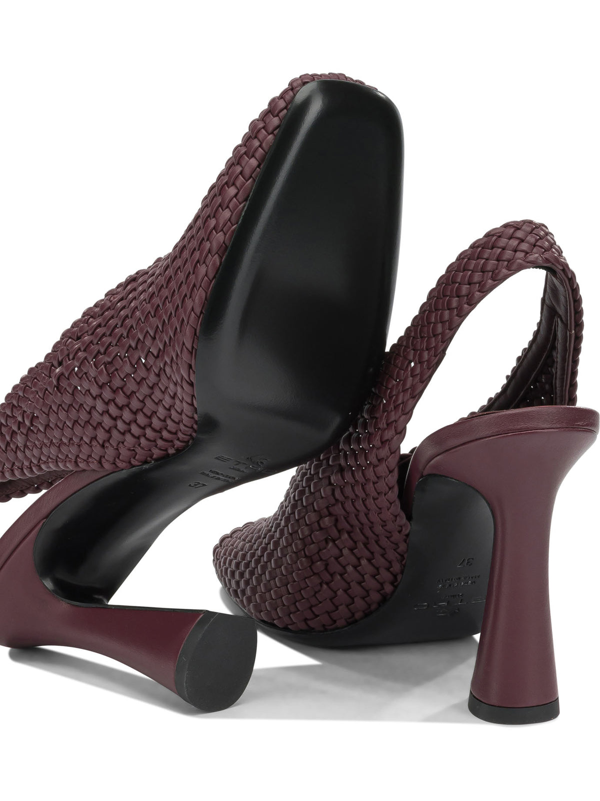 90MM Woven Slingbacks Heeled shoes